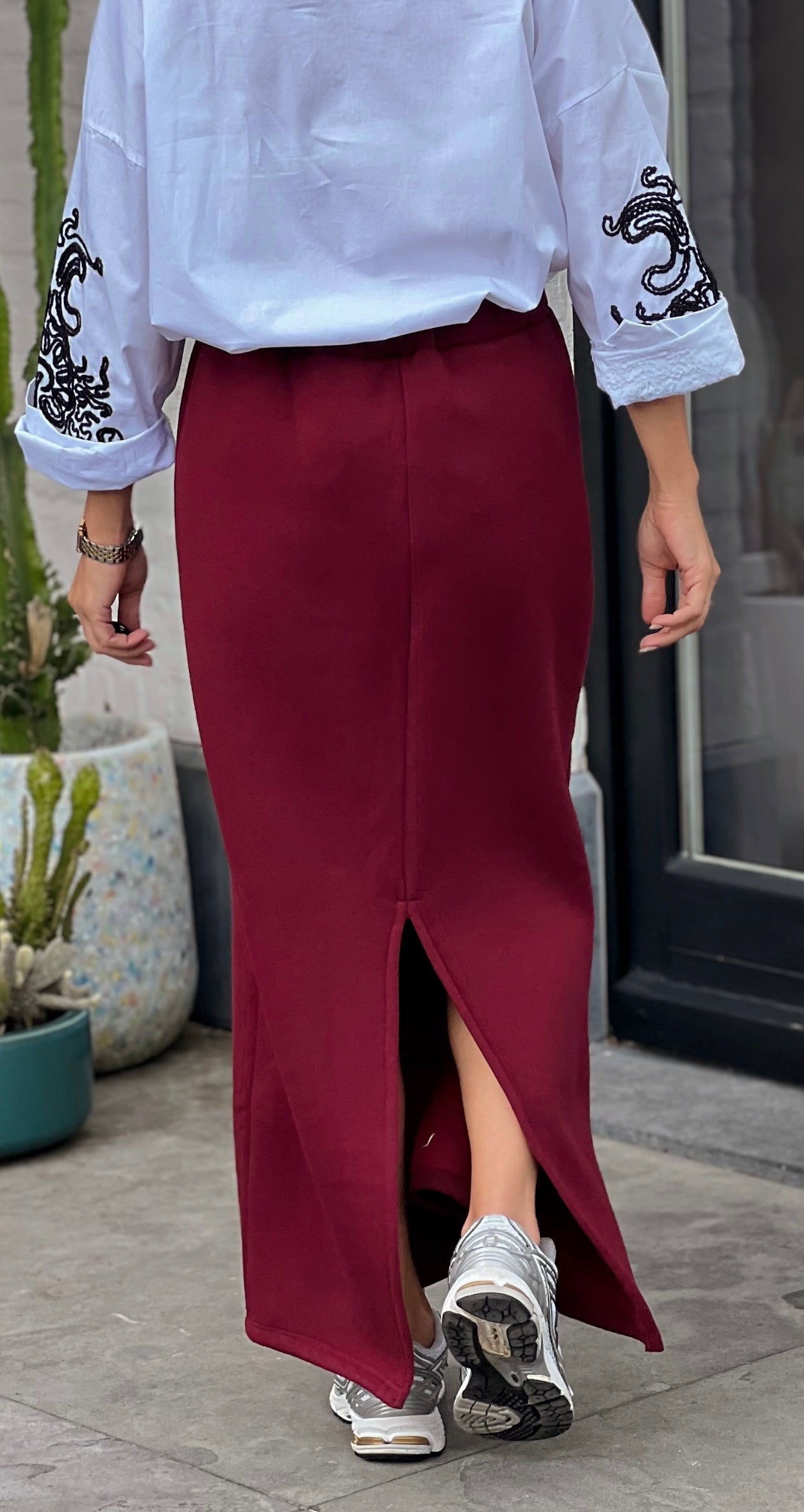 SWEATER SKIRT BURGUNDY