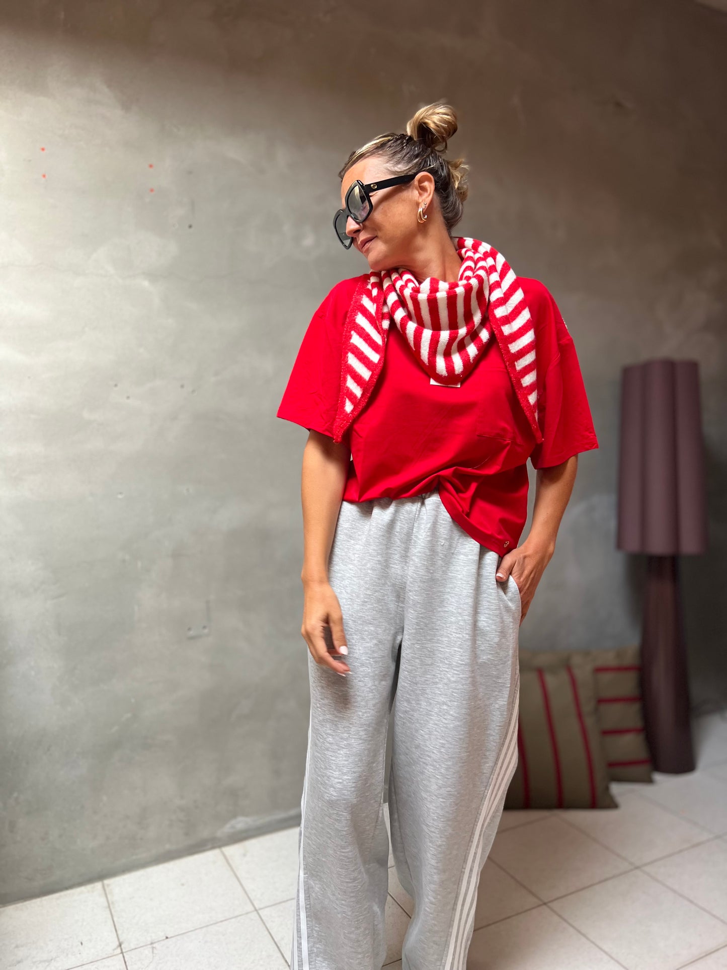 T-SHIRT RED/WHITE