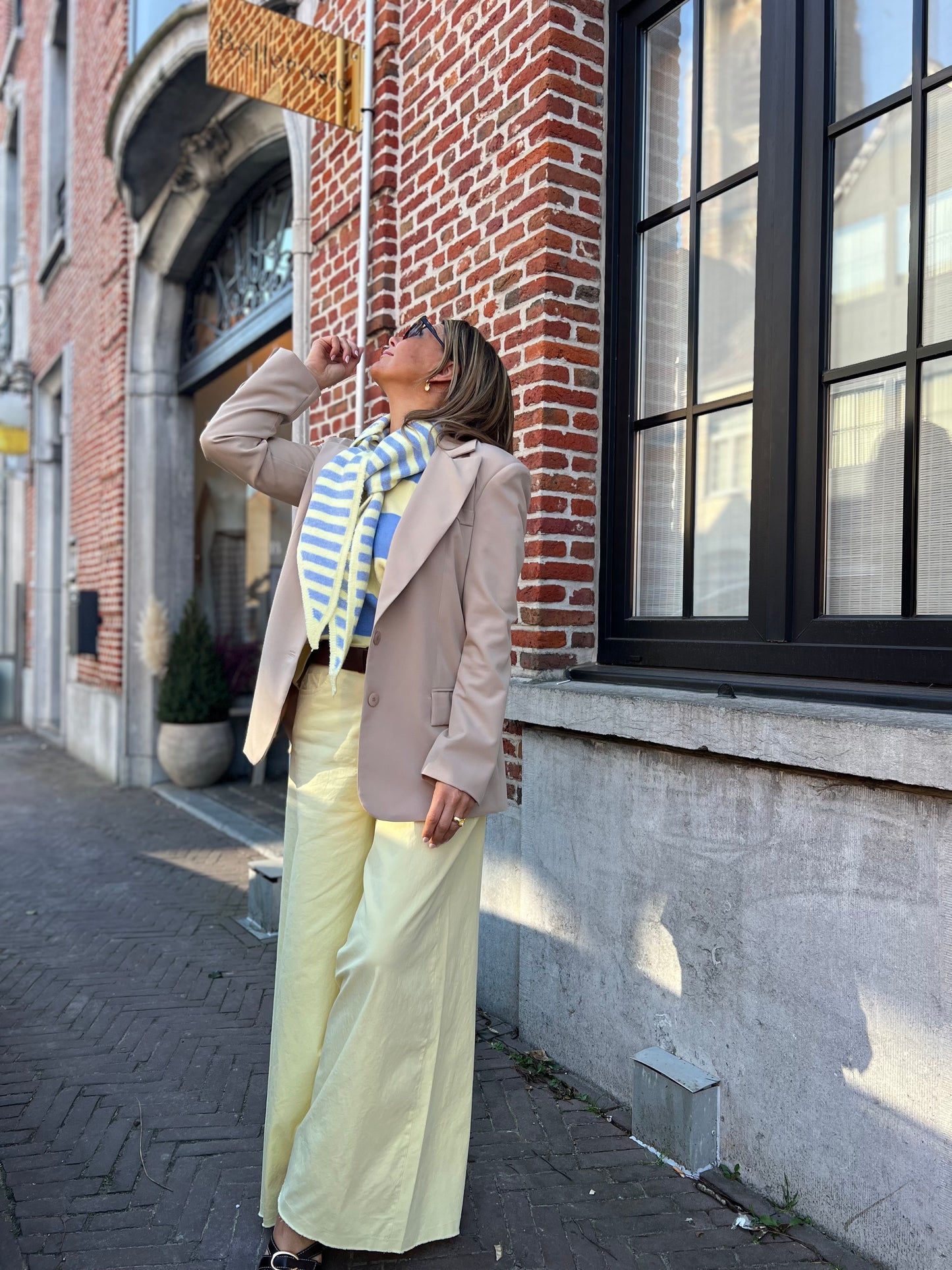 WIDE LEG PANTS YELLOW