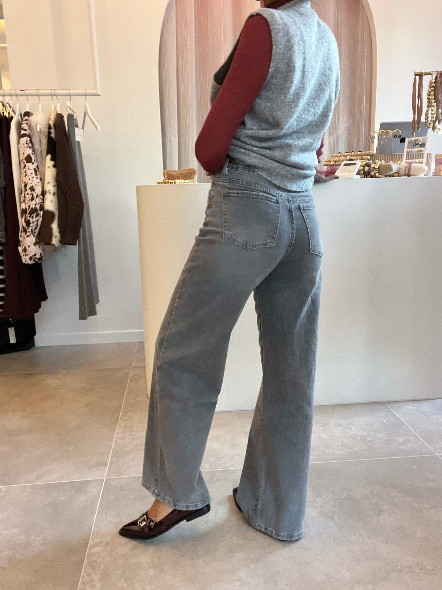 LITTZ GREY WASHED JEANS