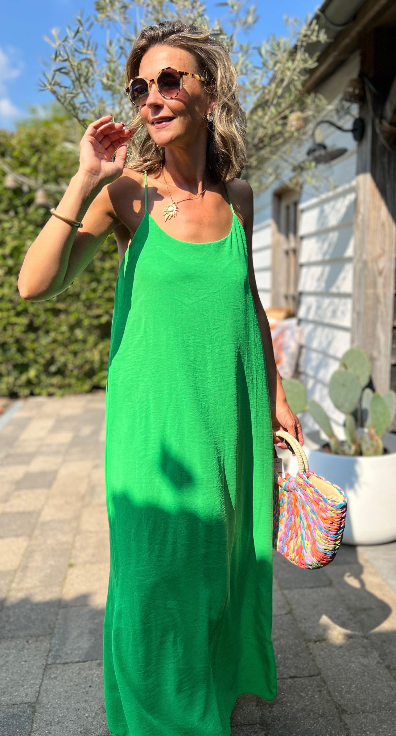 CROSSED DRESS GREEN