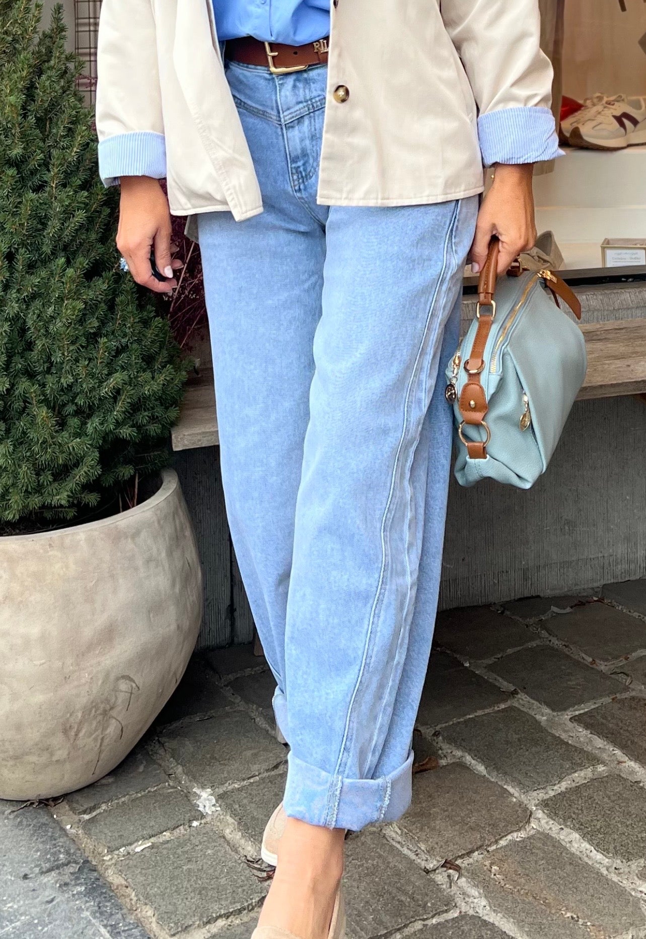 JEANS BARREL SKYBLUE