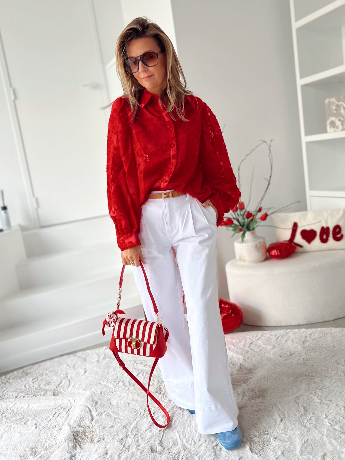 LILY RED BLOUSE