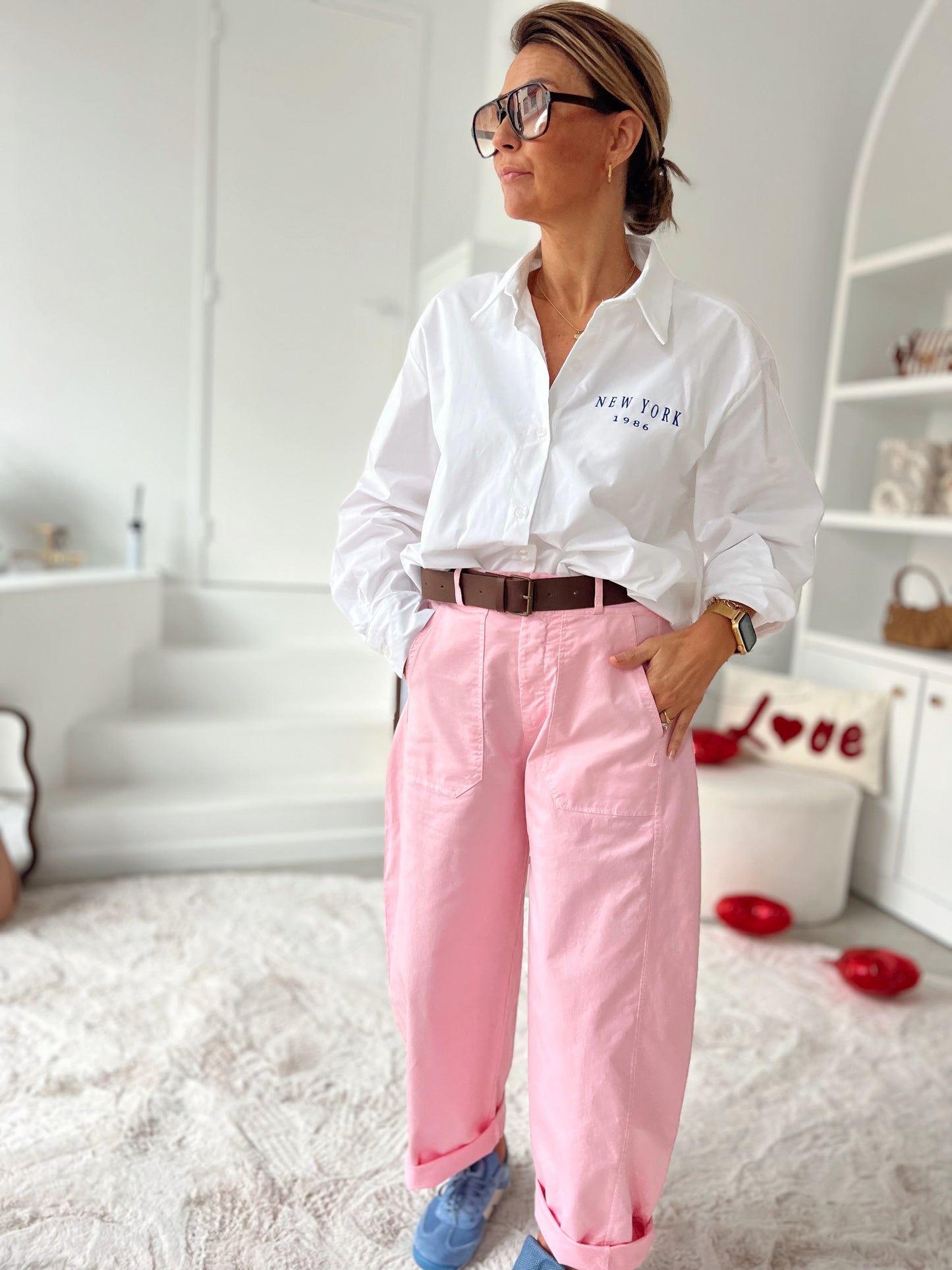 BARREL PANTS PINK