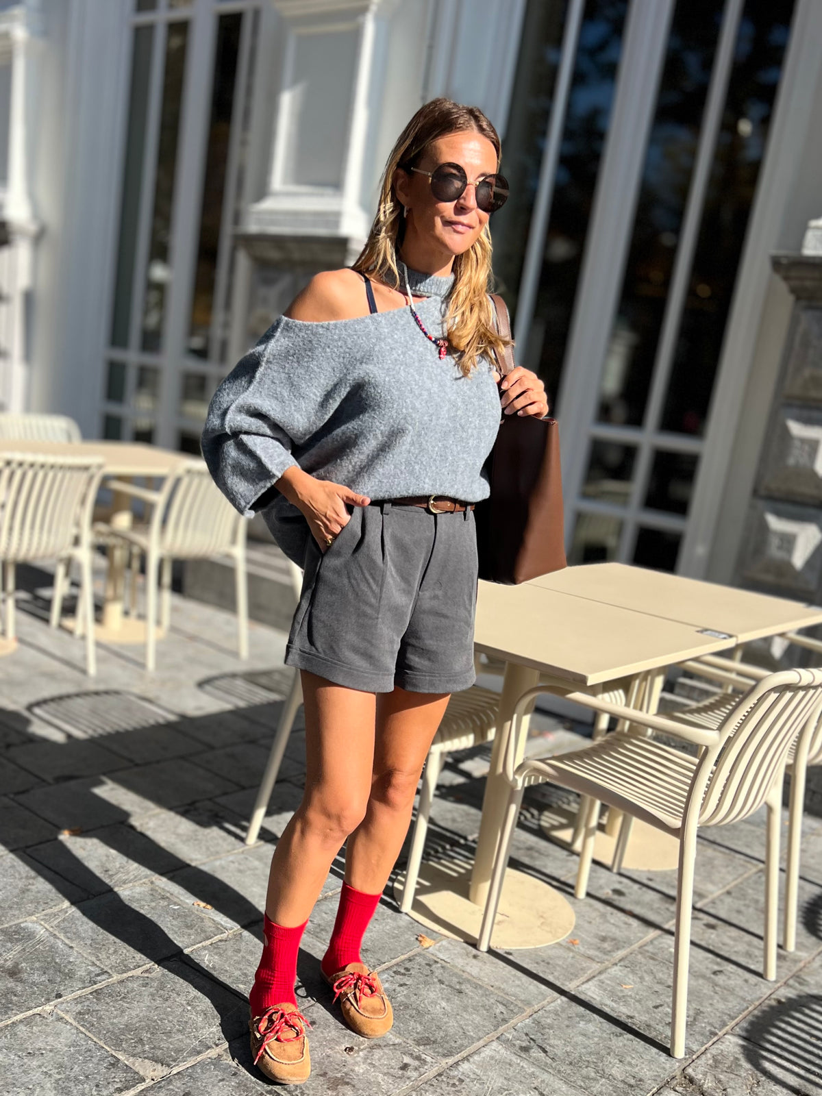 ELENA TOP GREY