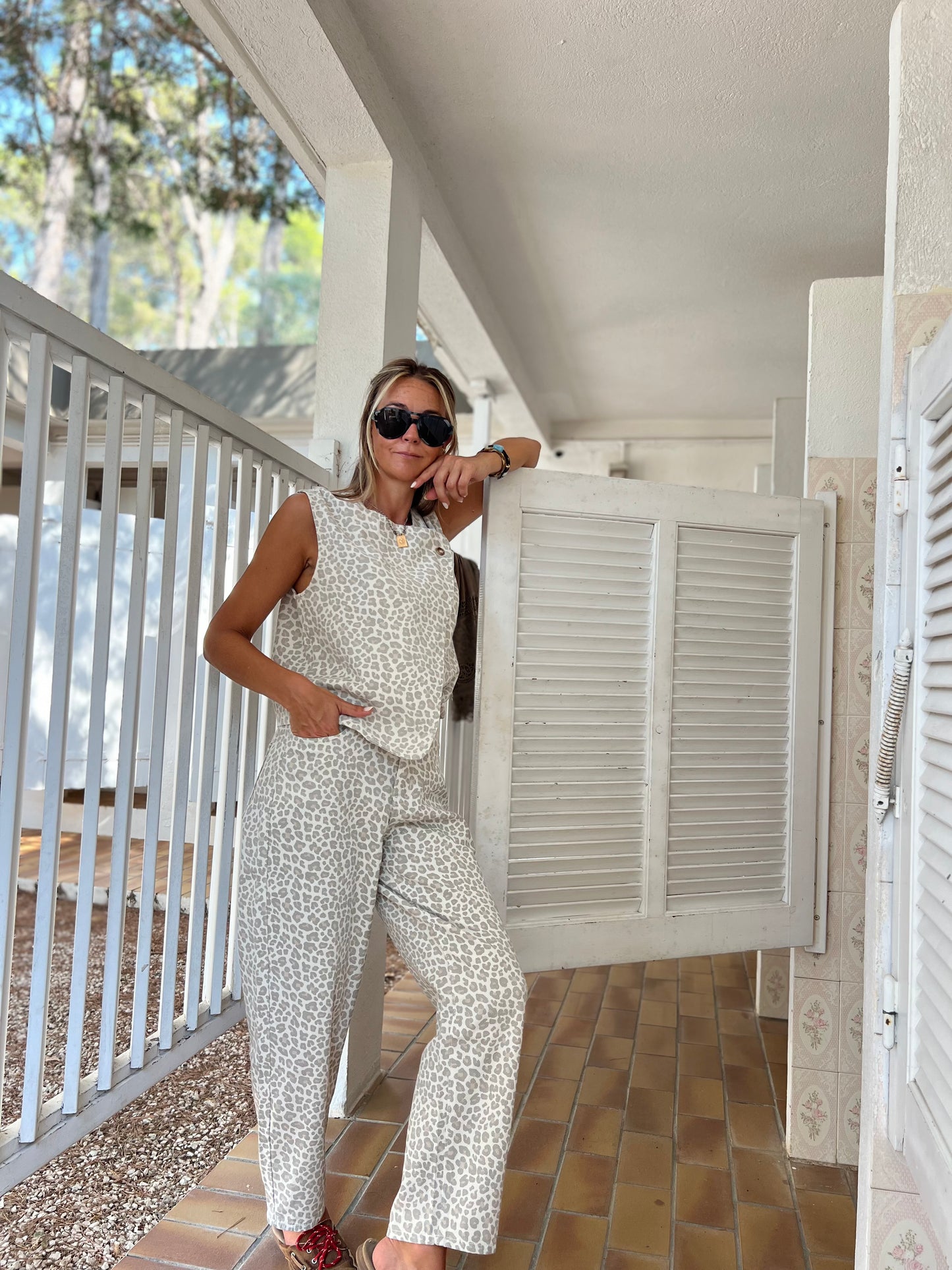 SOFT LÉOPARD BARREL PANTS