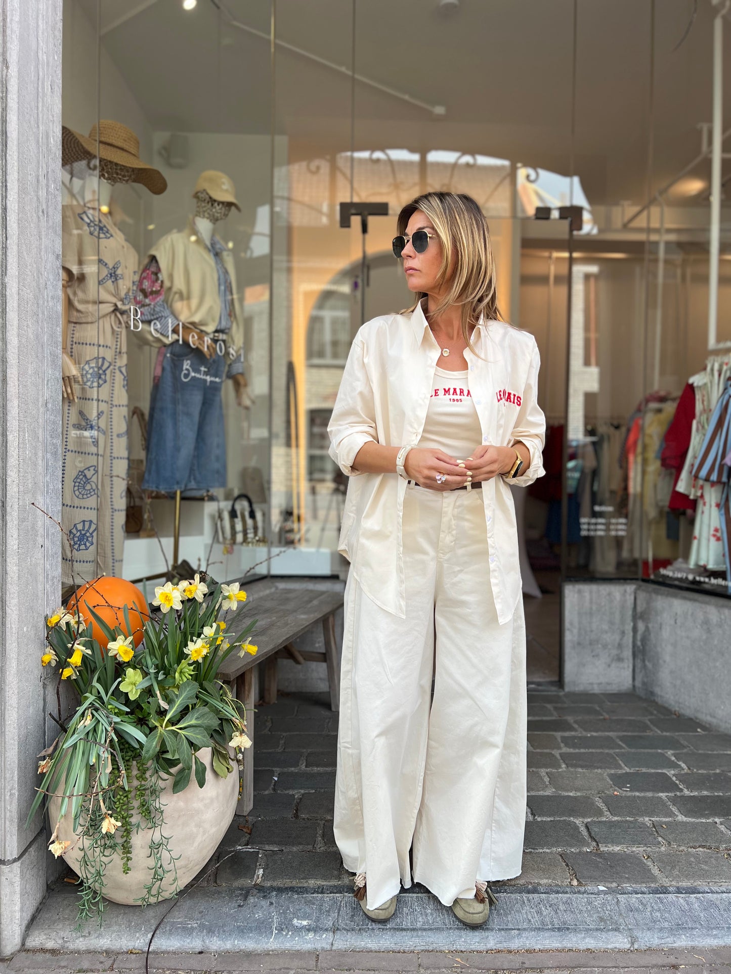 WIDE LEG PANTS VANILLA CREAM