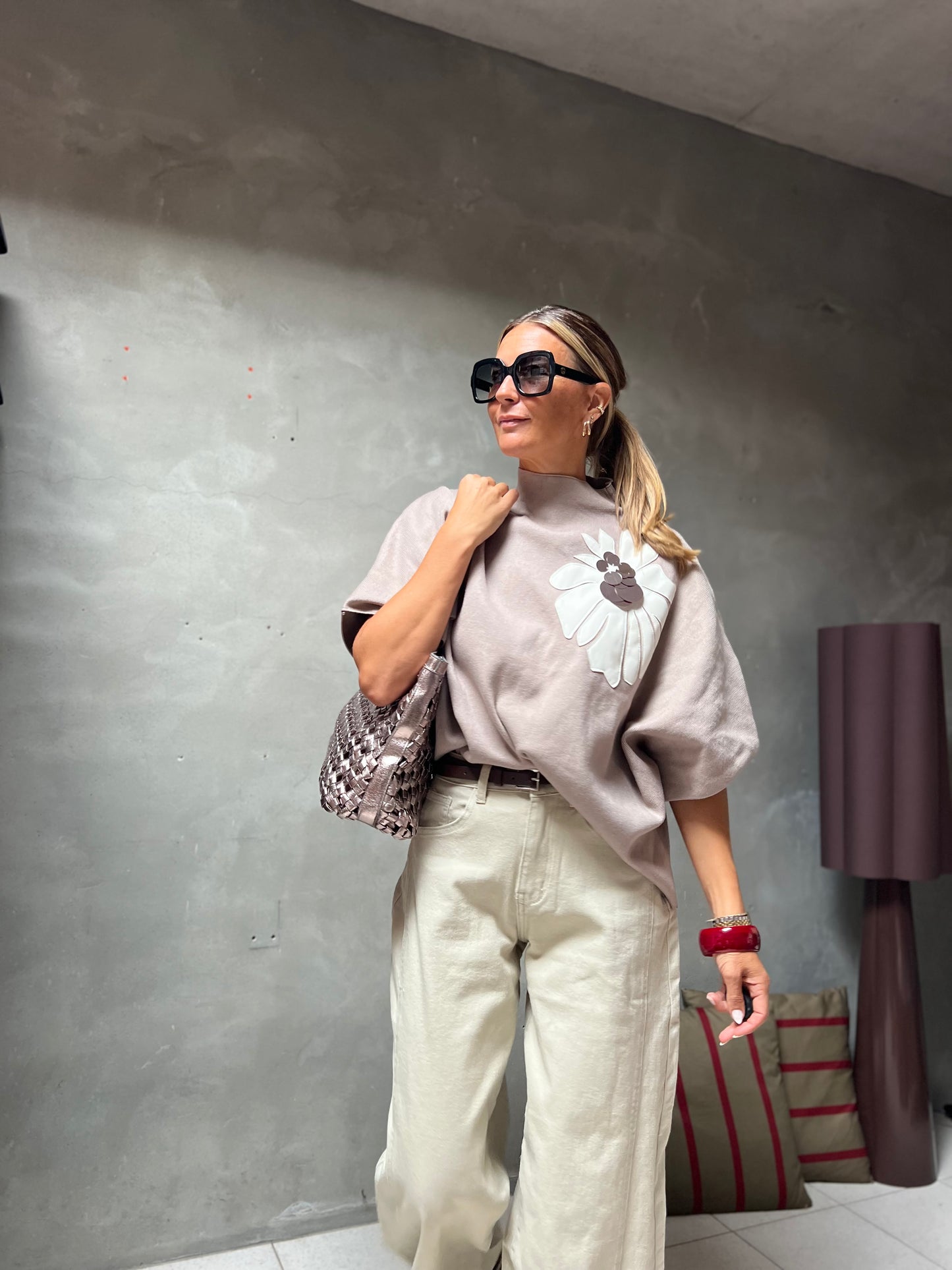 FLEUR ECLAT TOP TAUPE