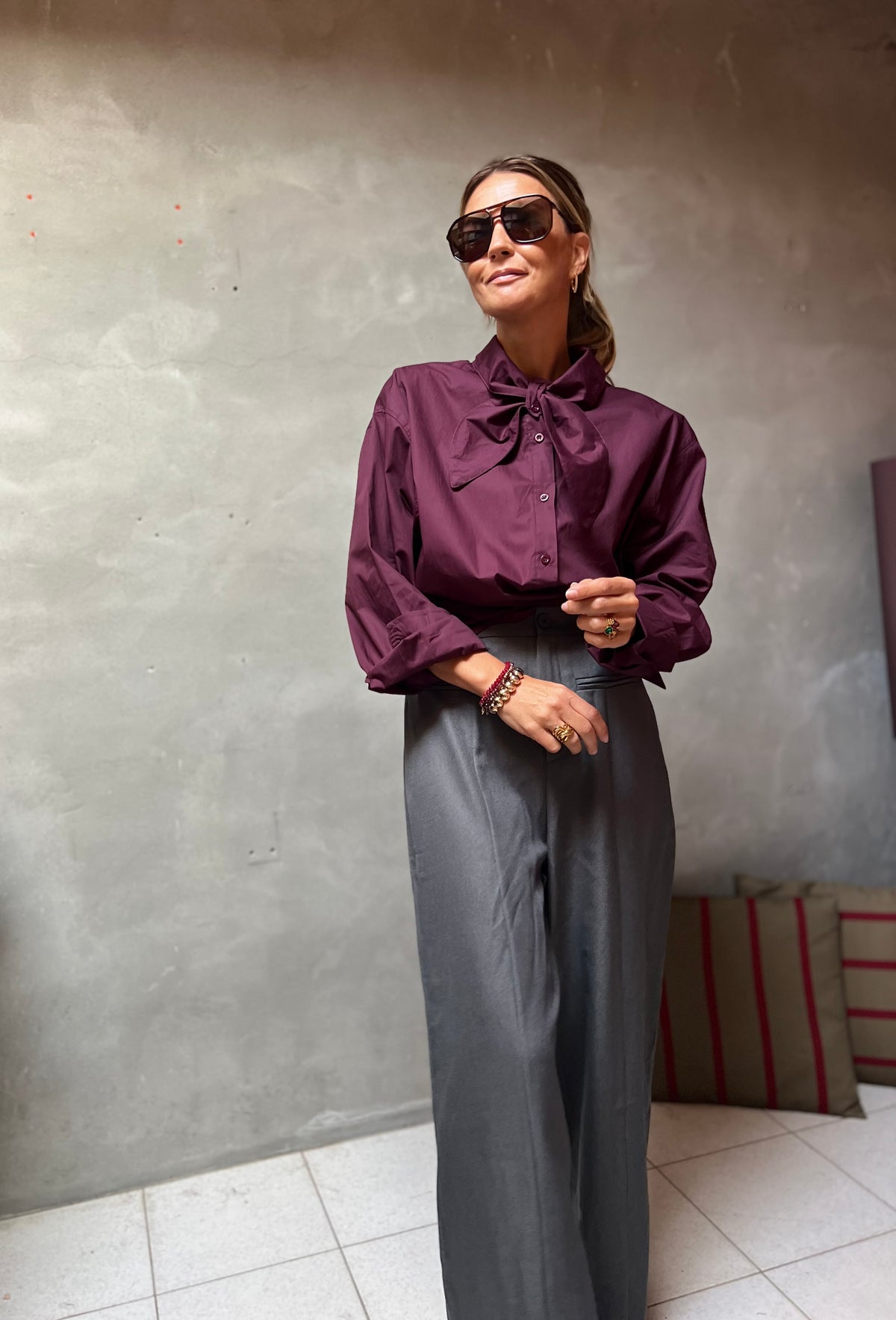 HÉLÈNE BLOUSE BURGUNDY