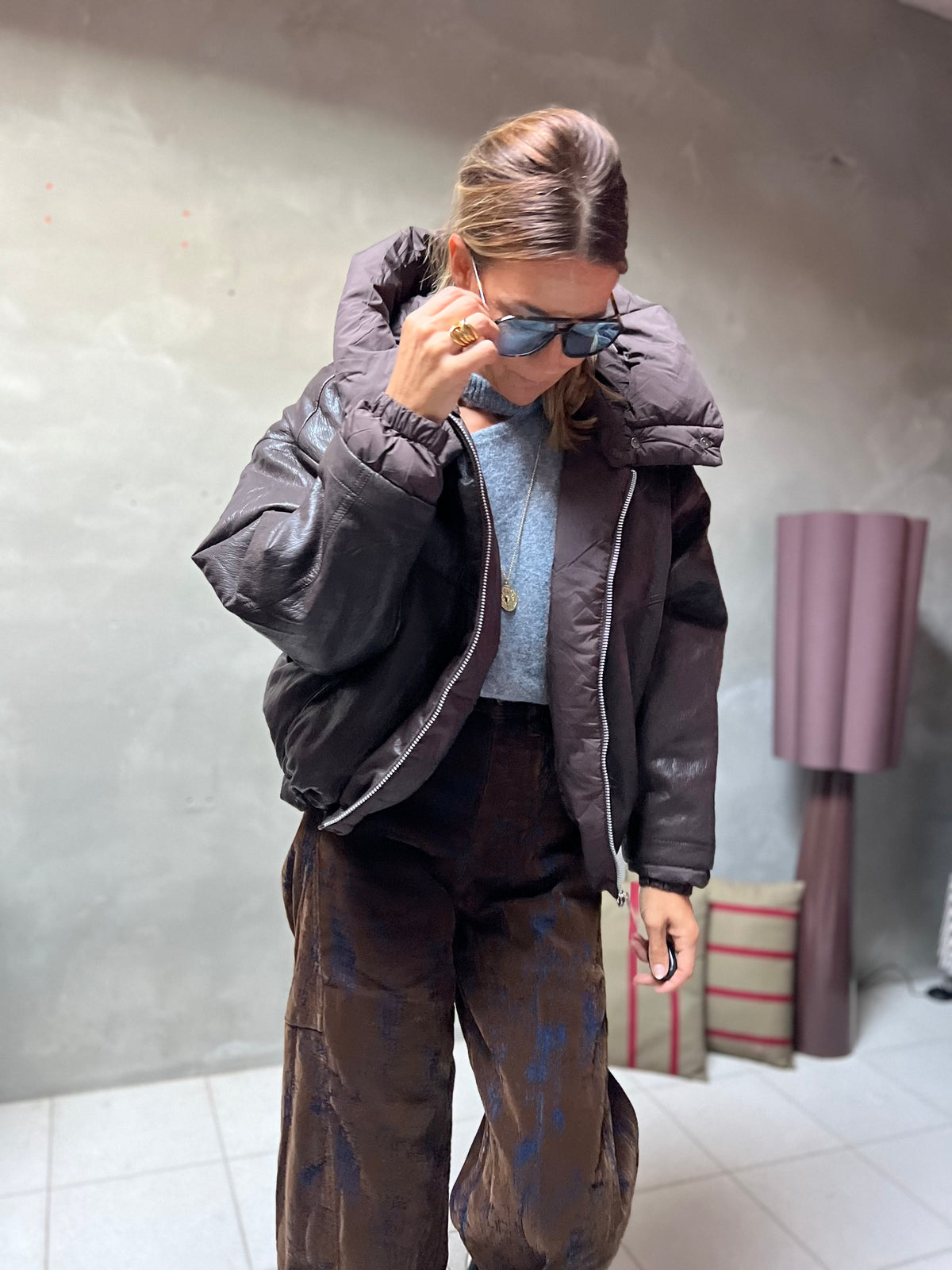 JONAH PUFFER JACKET BROWN