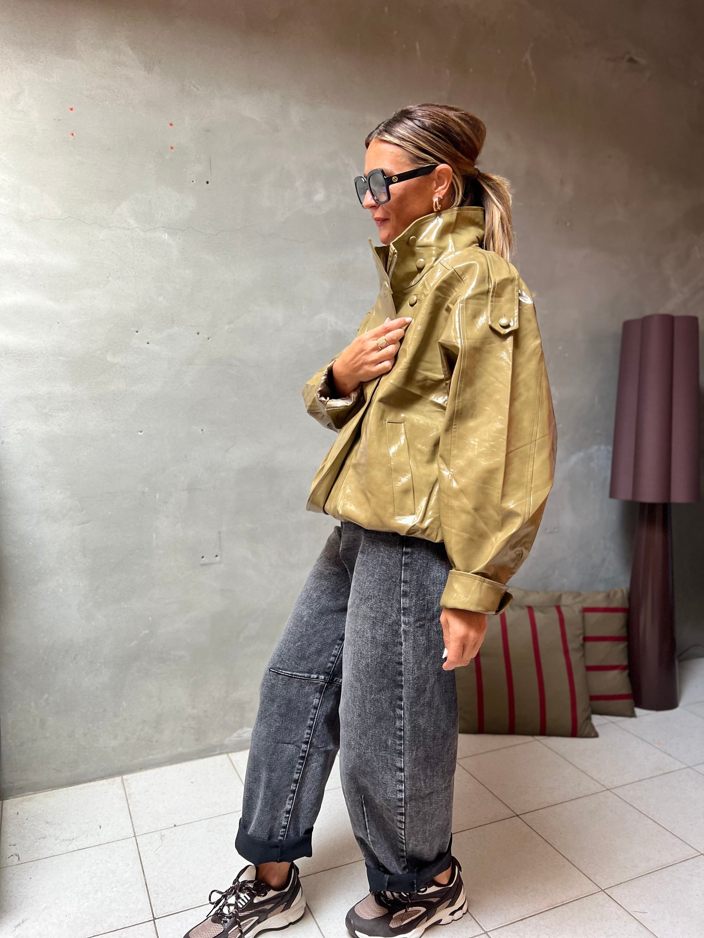 SINNER GLOSSY OLIVE JACKET