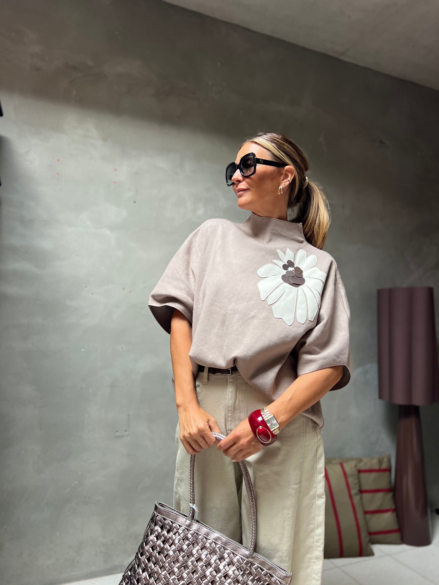 FLEUR ECLAT TOP TAUPE