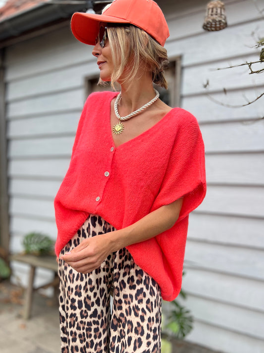 CHARMY GILET FUNKY CORAL (new color)