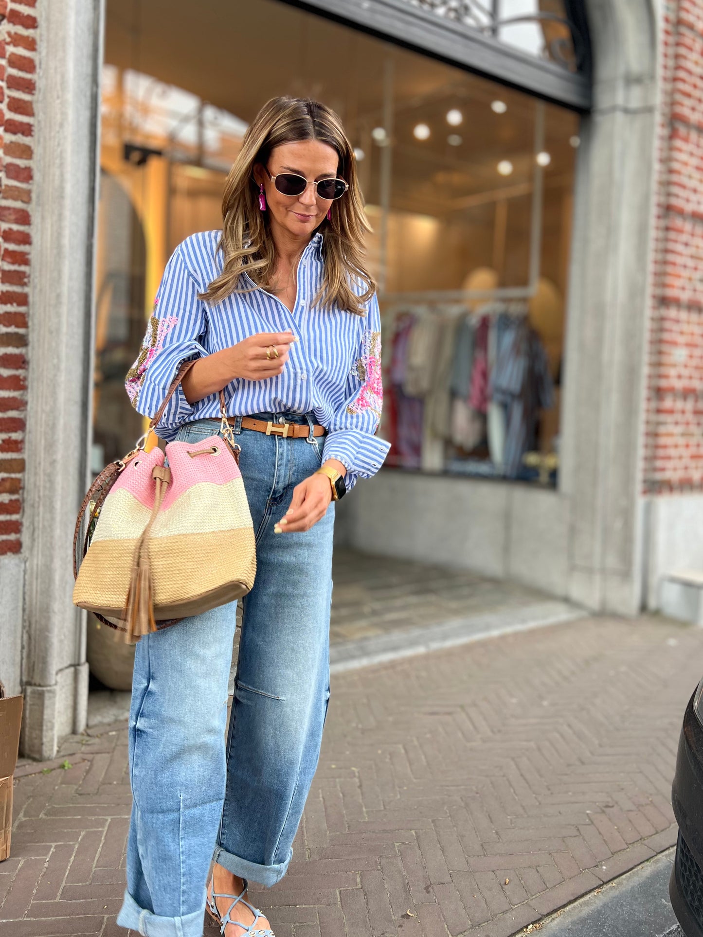 STRIPES & SEQUINS BLOUSE