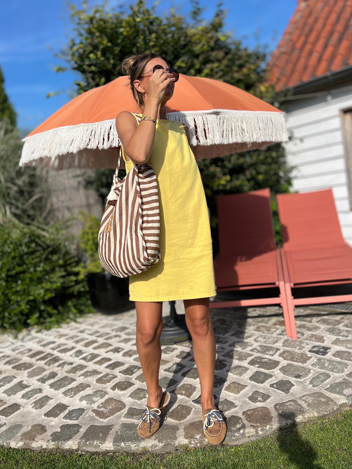 JESS DENIM DRESS YELLOW