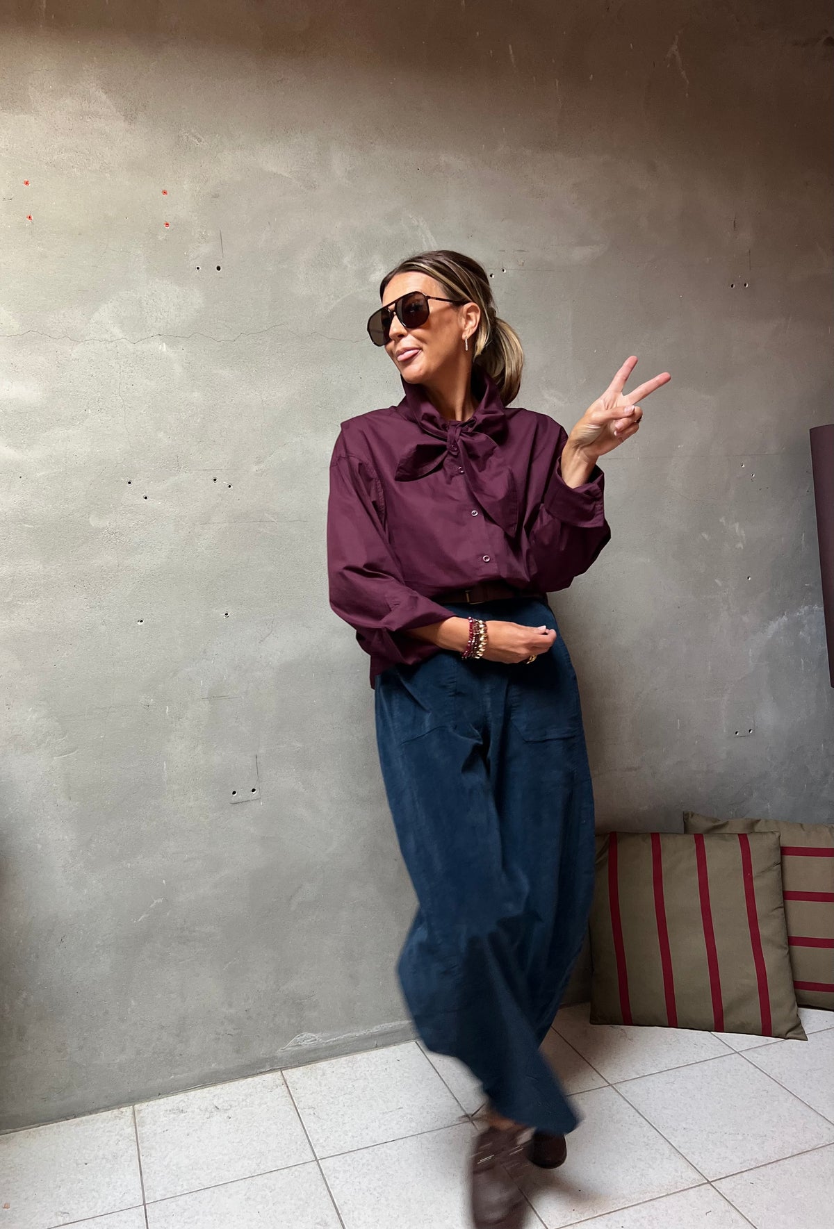 HÉLÈNE BLOUSE BURGUNDY