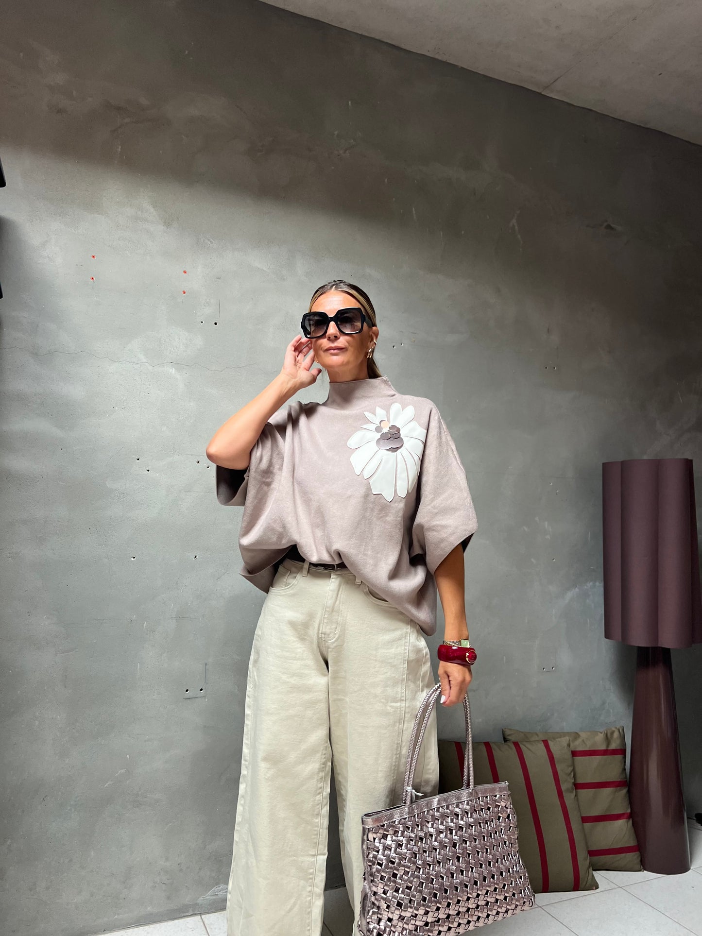 FLEUR ECLAT TOP TAUPE