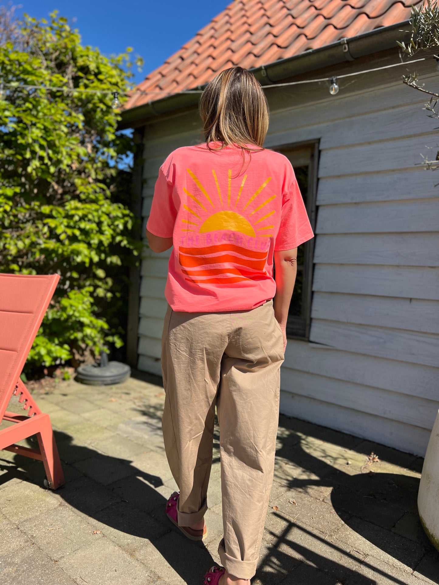 BEACH CLUB T-SHIRT CORAL