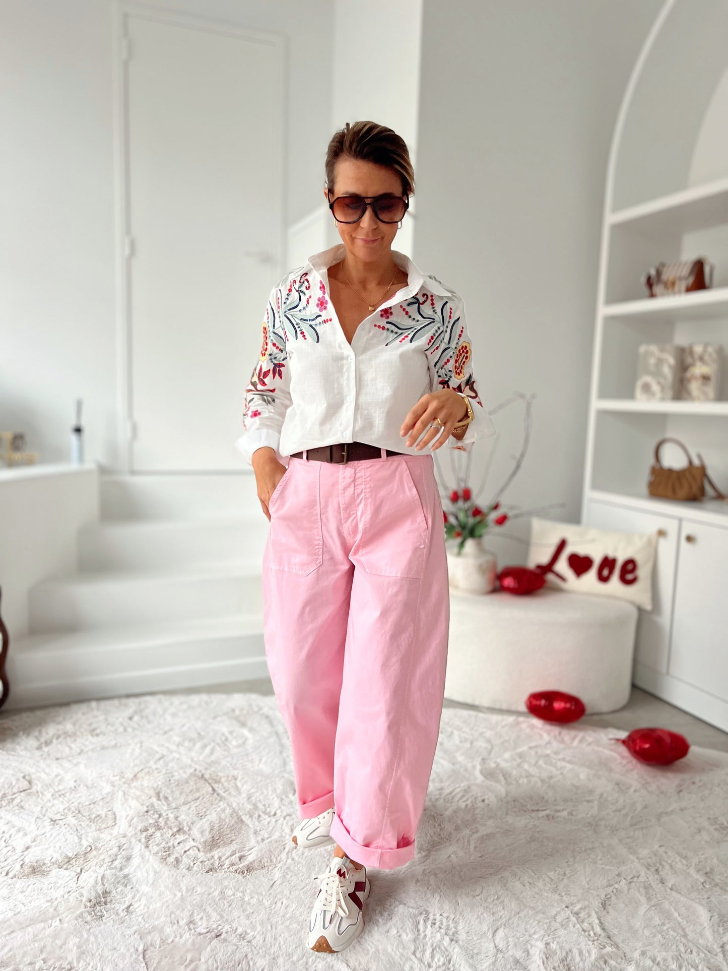 BARREL PANTS PINK