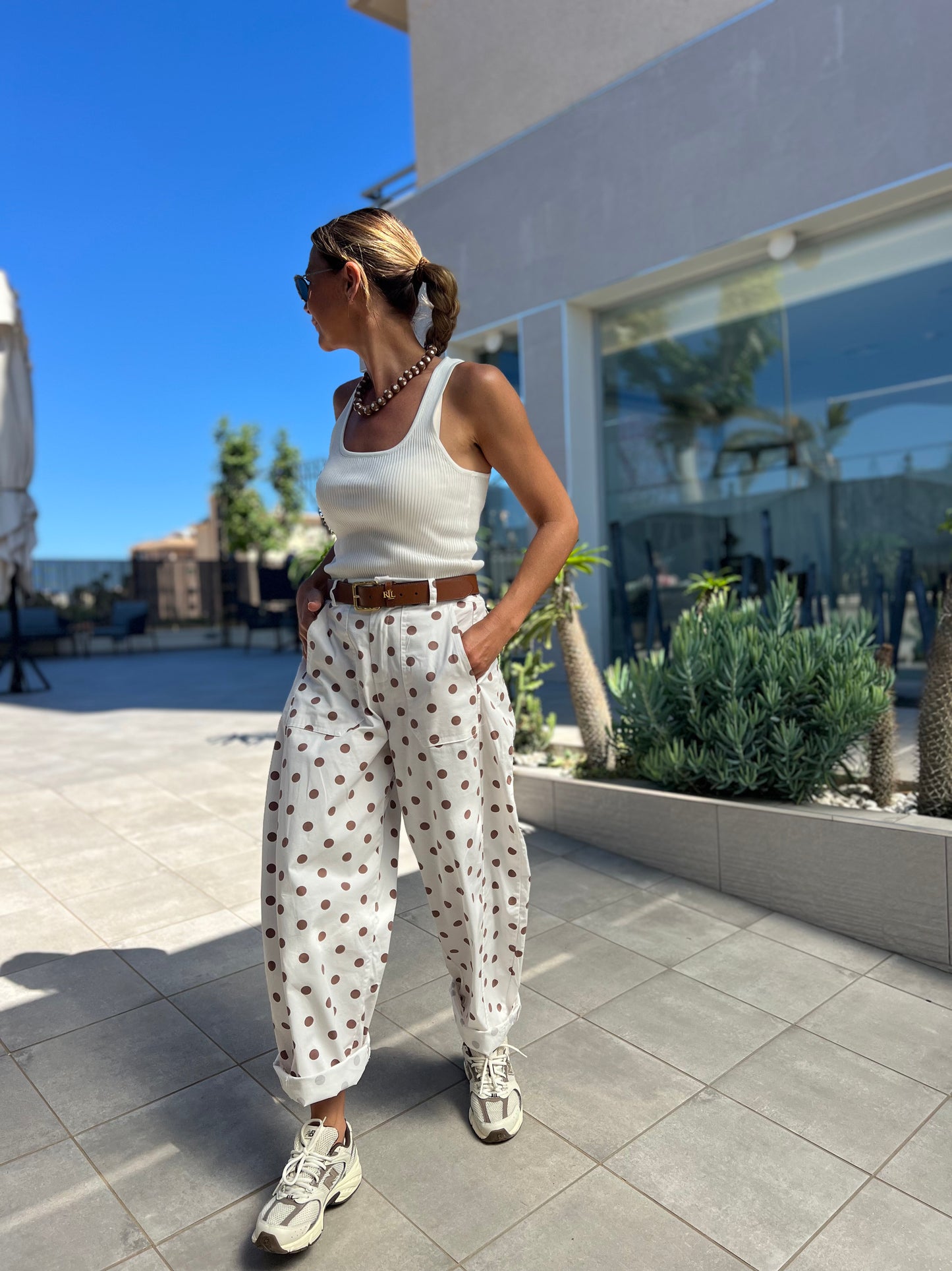 POLKADOT BARREL PANTS