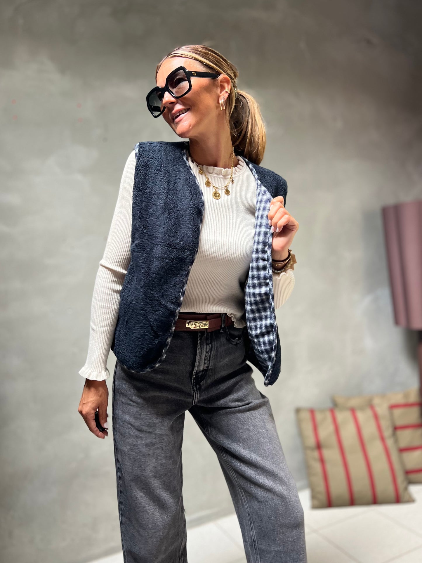 GILET TEDDY NAVY