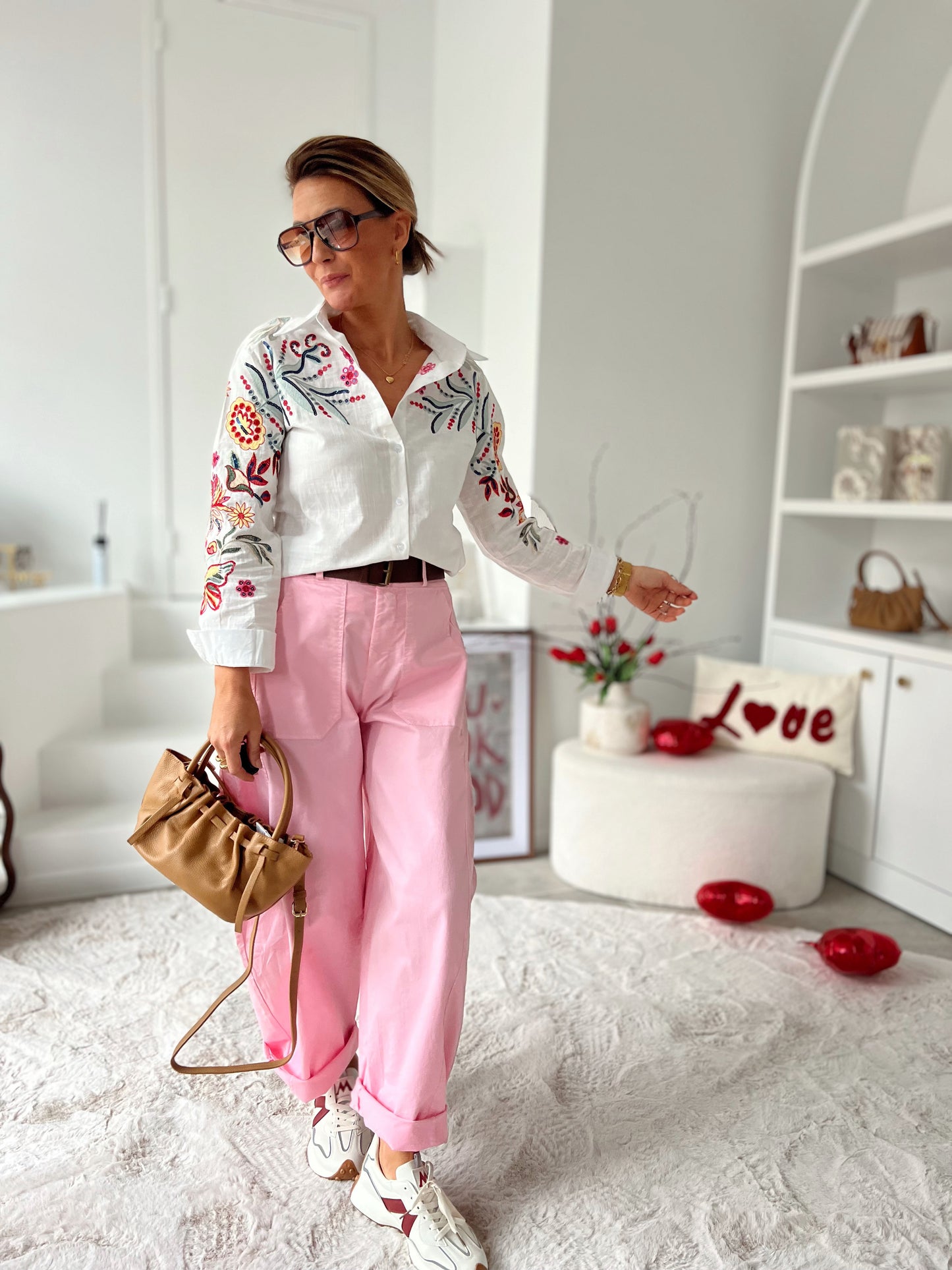 BARREL PANTS PINK