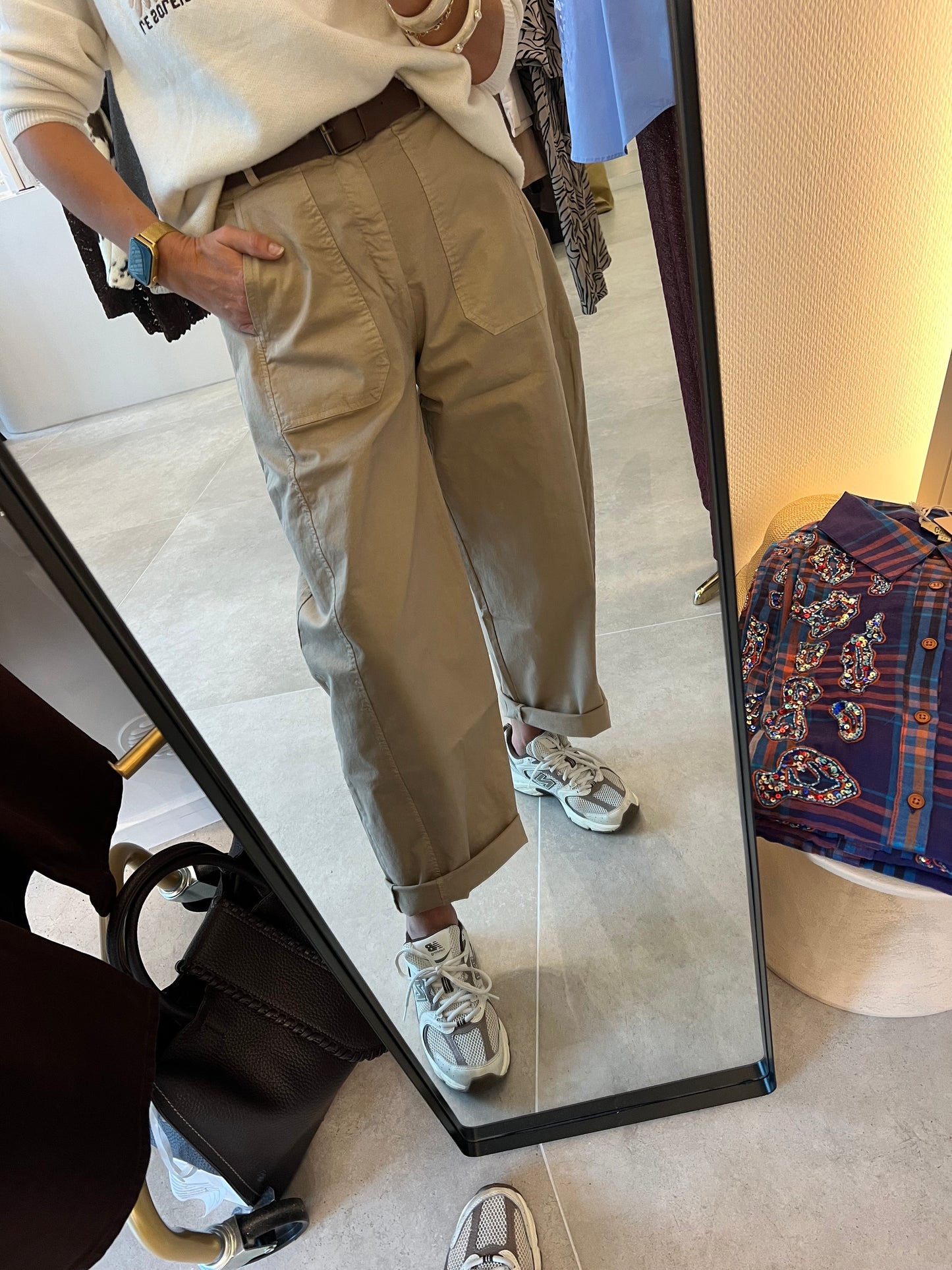 BARREL PANTS SOFT CAMEL