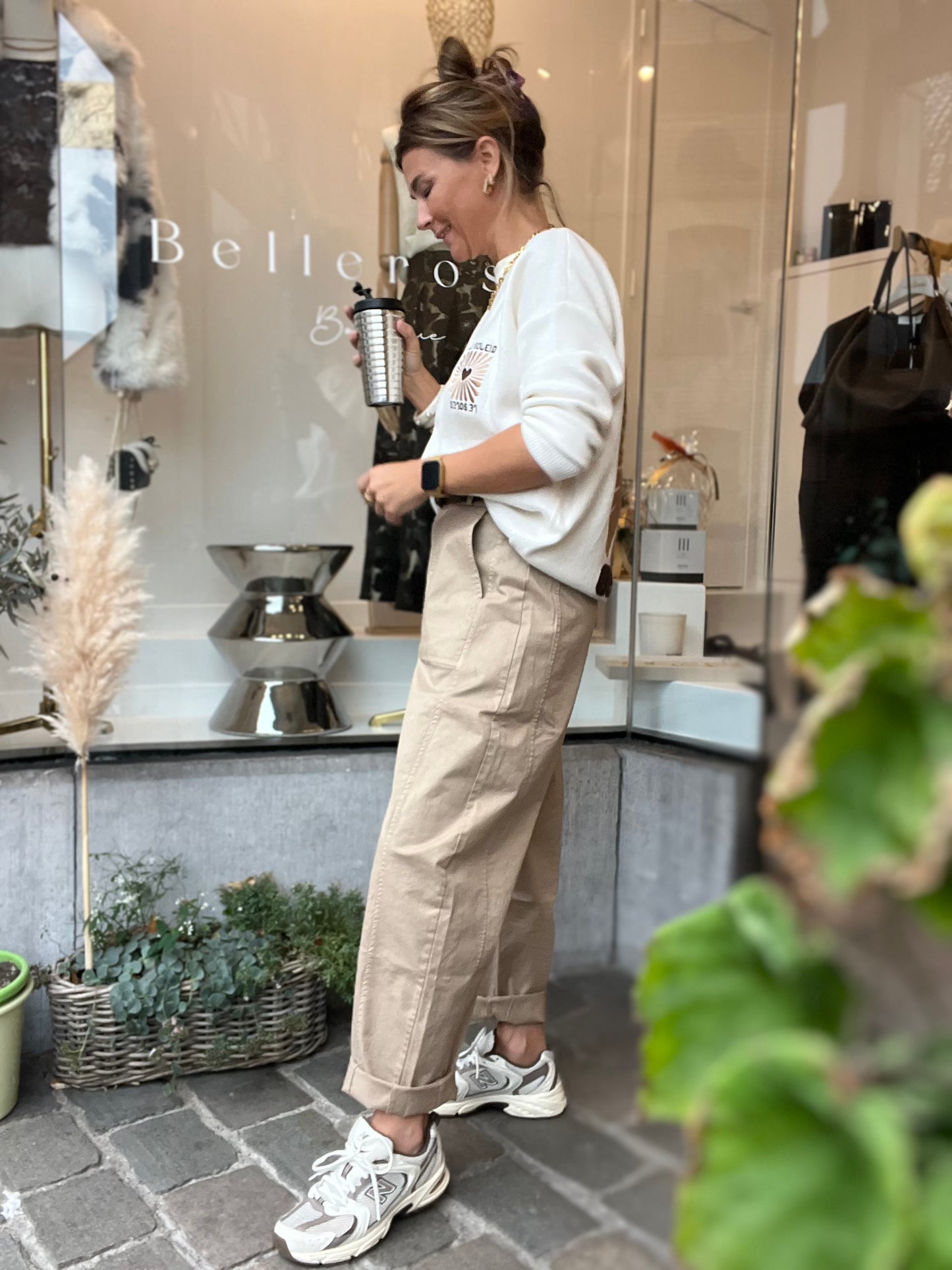 BARREL PANTS SOFT CAMEL