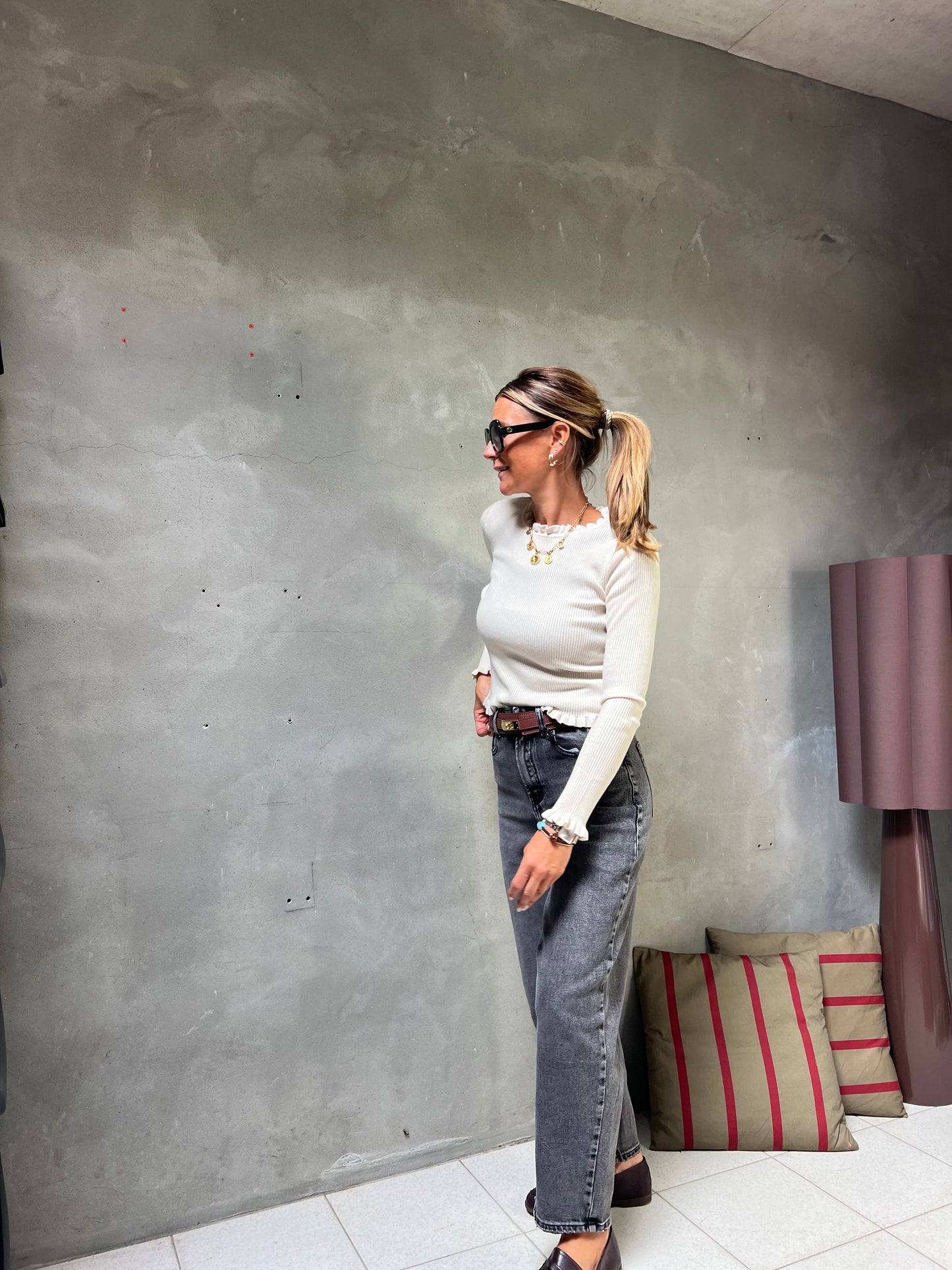 BARREL JEANS ALBA GREY