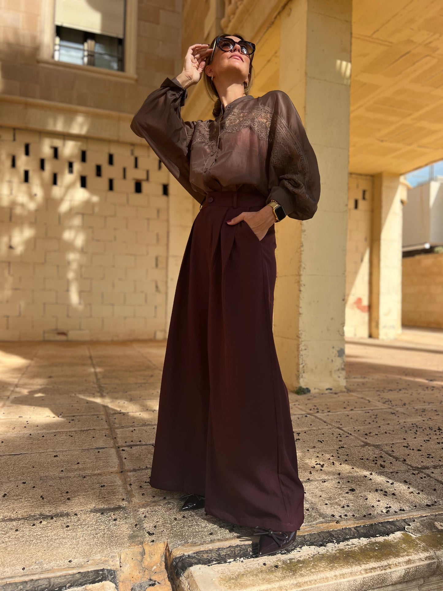 BRUME BLOUSE CHOCOLATE