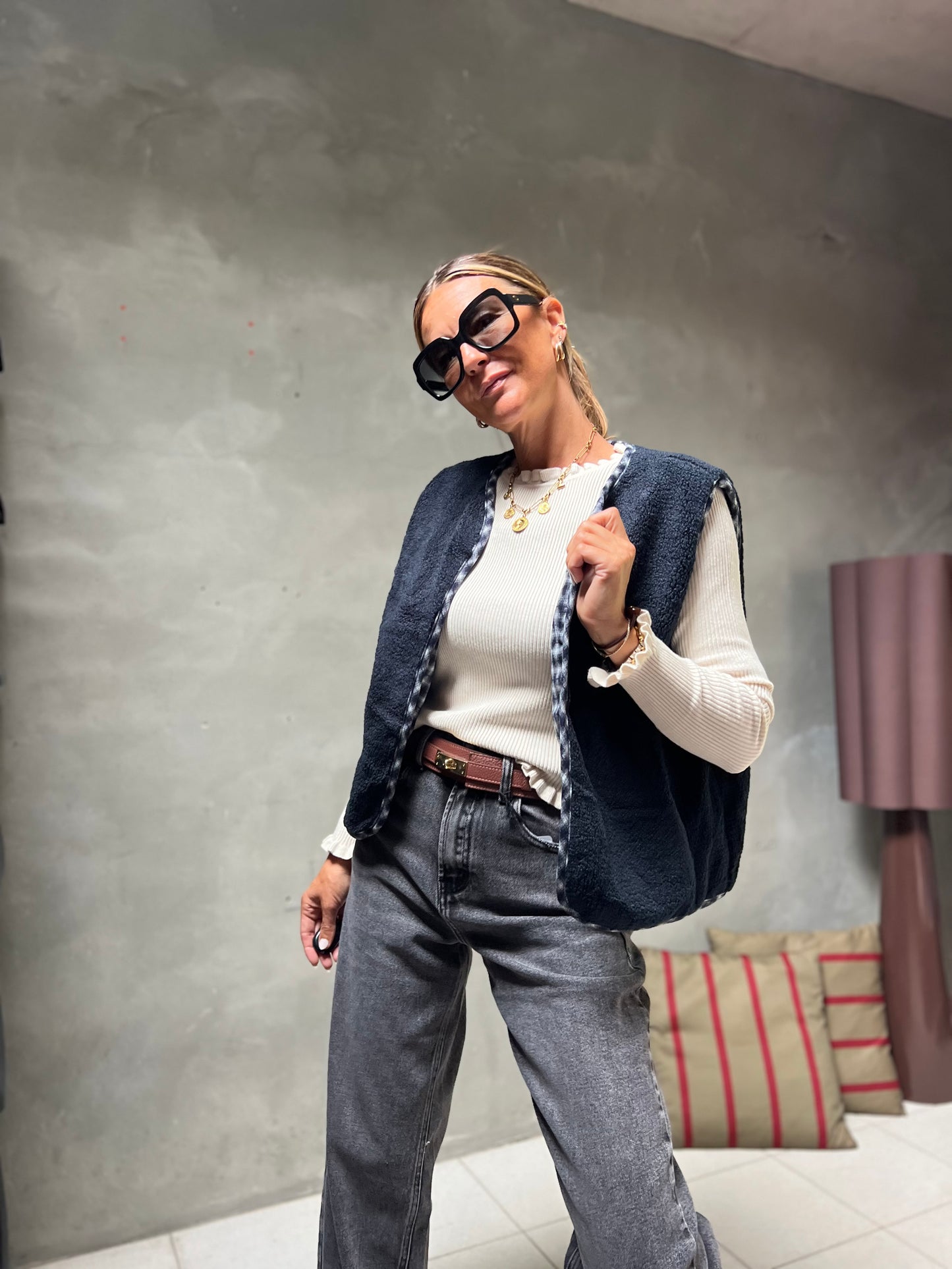 GILET TEDDY NAVY