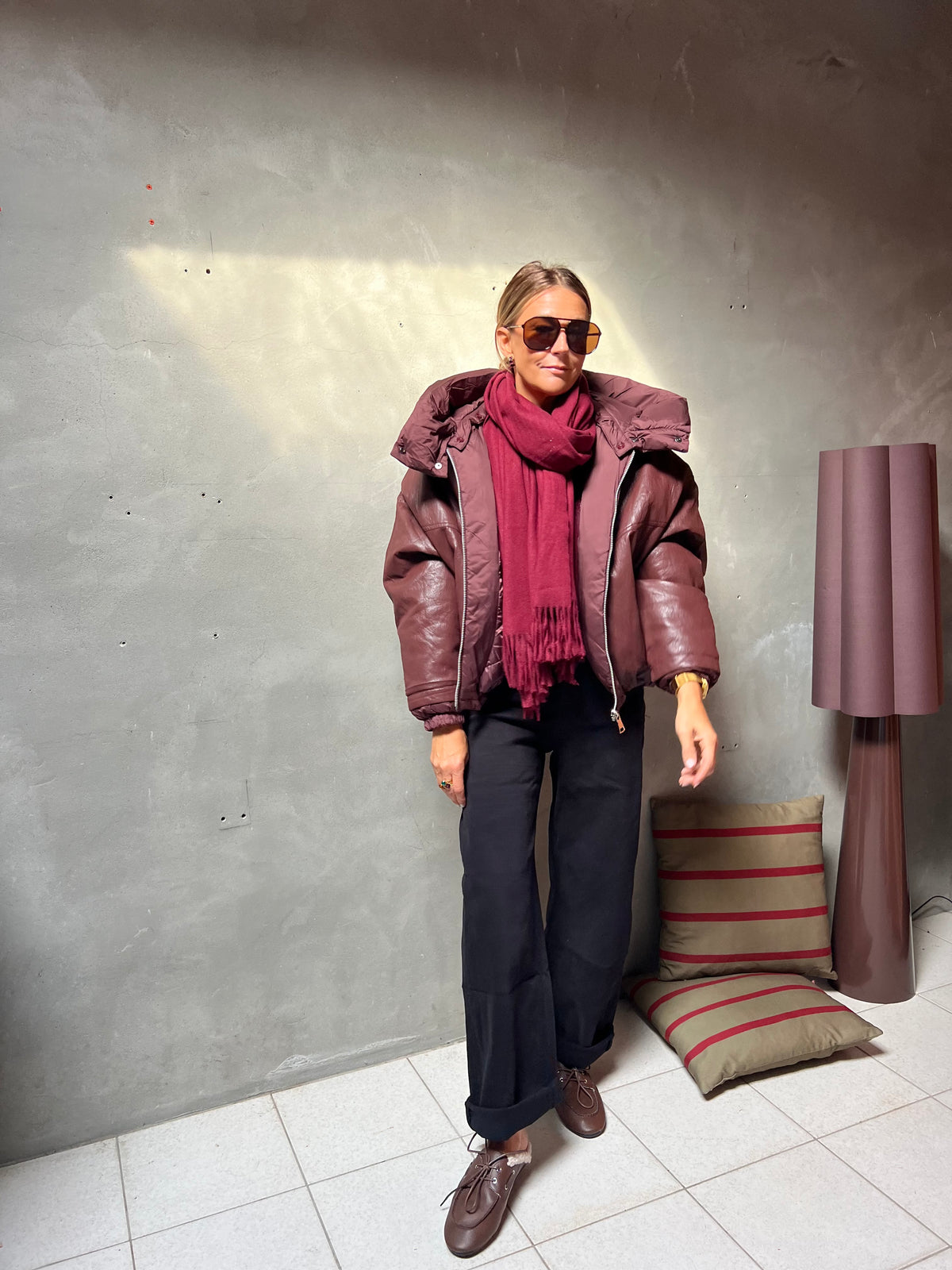 JONAH PUFFER JACKET BURGUNDY