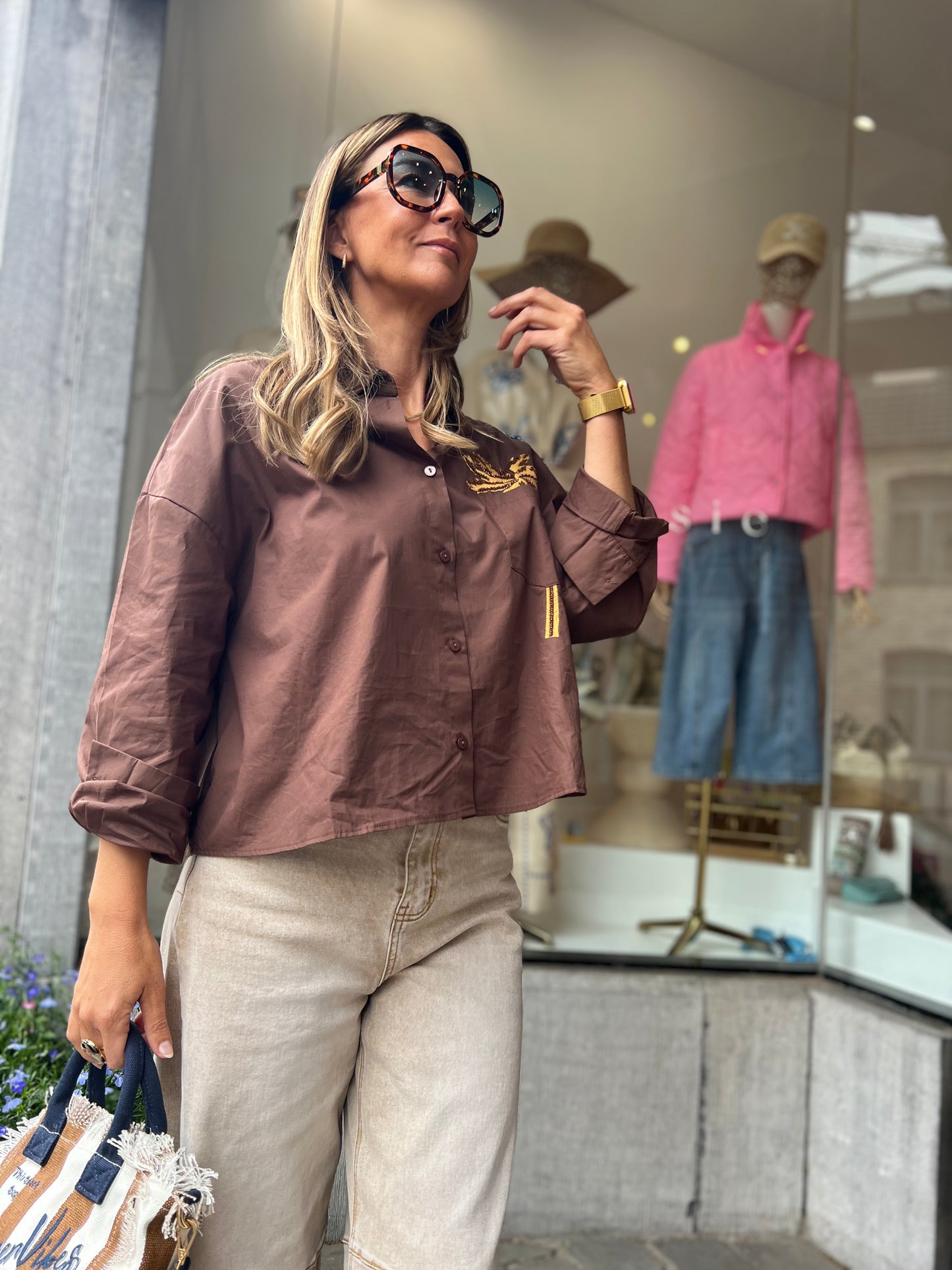 VITA BROWN BLOUSE