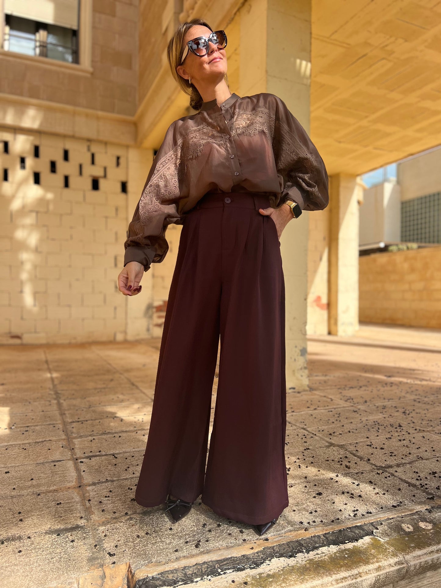 BRUME BLOUSE CHOCOLATE
