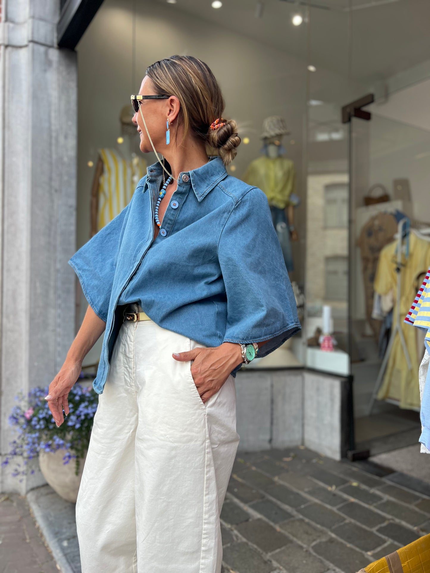 NORMY DENIM BLOUSE laatste S