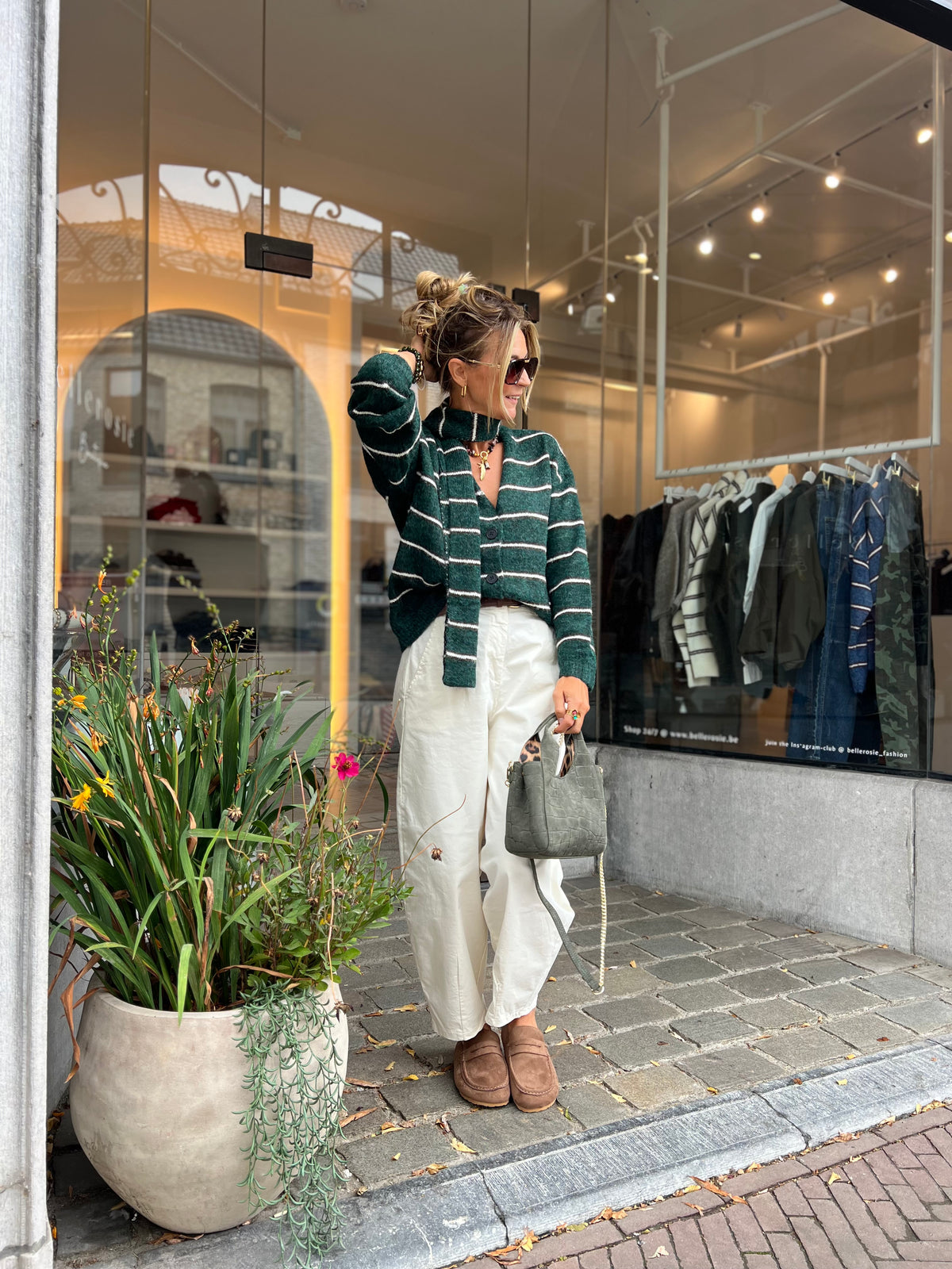 MALIA CARDIGAN & SCARF GREEN