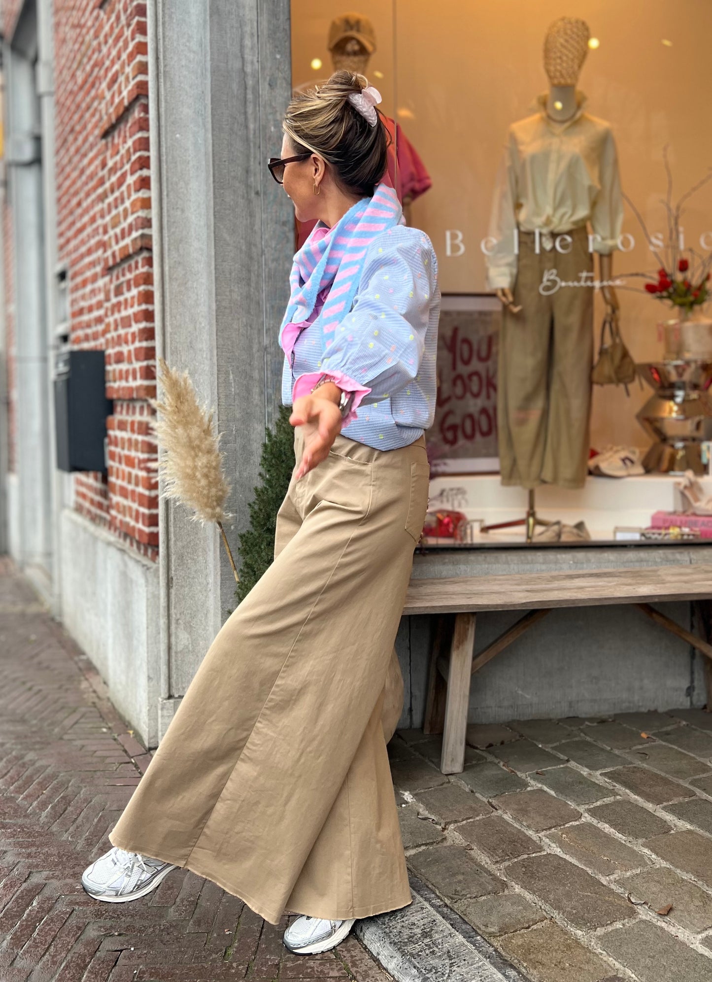 WIDE LEG PANTS CAMEL