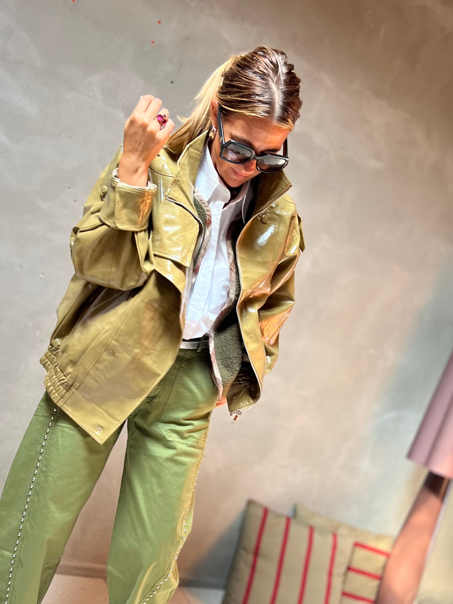 SINNER GLOSSY OLIVE JACKET