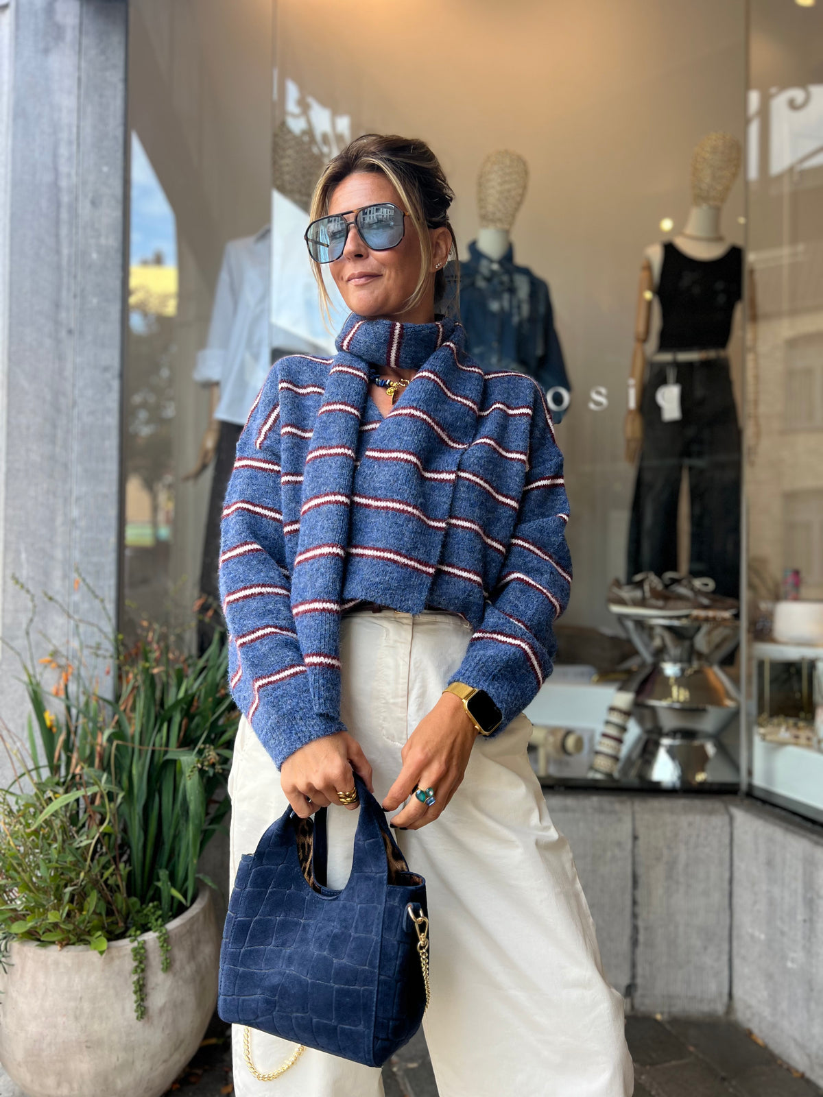 MOSSY BAG CROCO BLUE