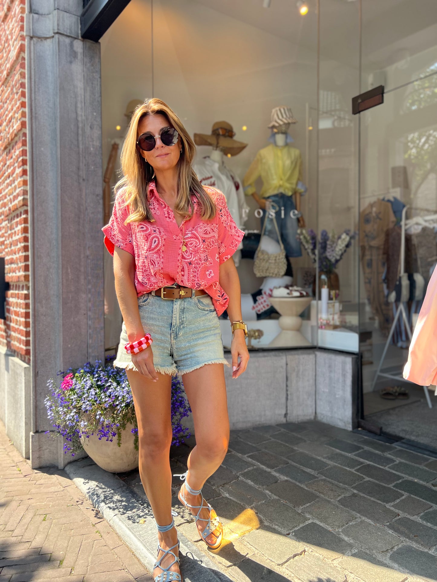BANDANA SHIRT PINK