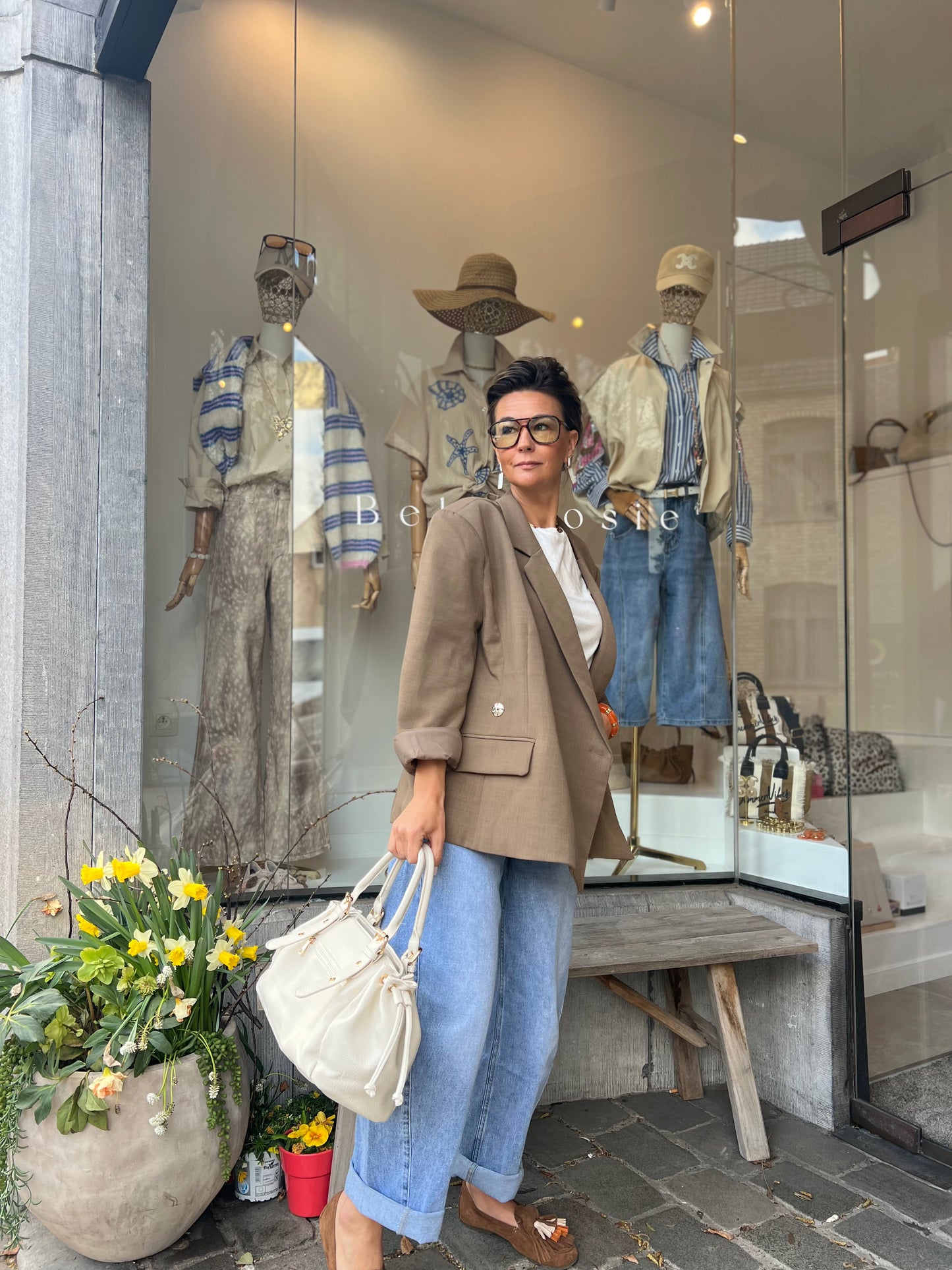 OVERSIZED CHECKED BLAZER