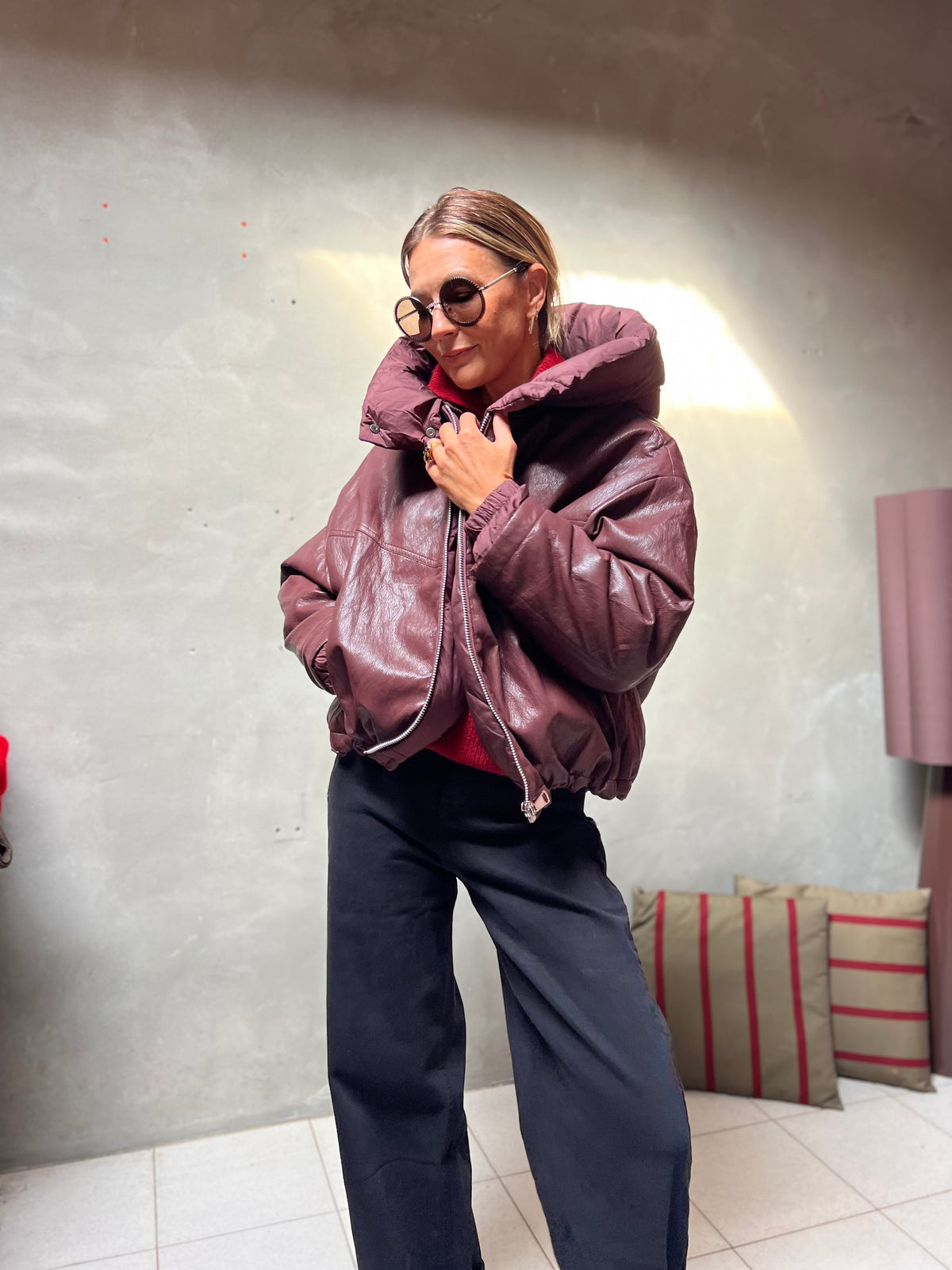 JONAH PUFFER JACKET BURGUNDY