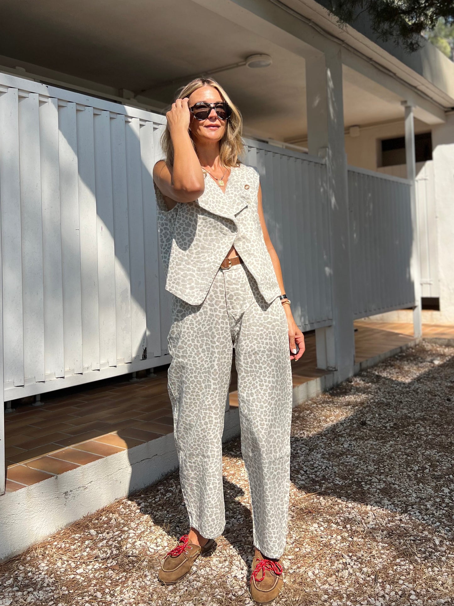 SOFT LÉOPARD BARREL PANTS