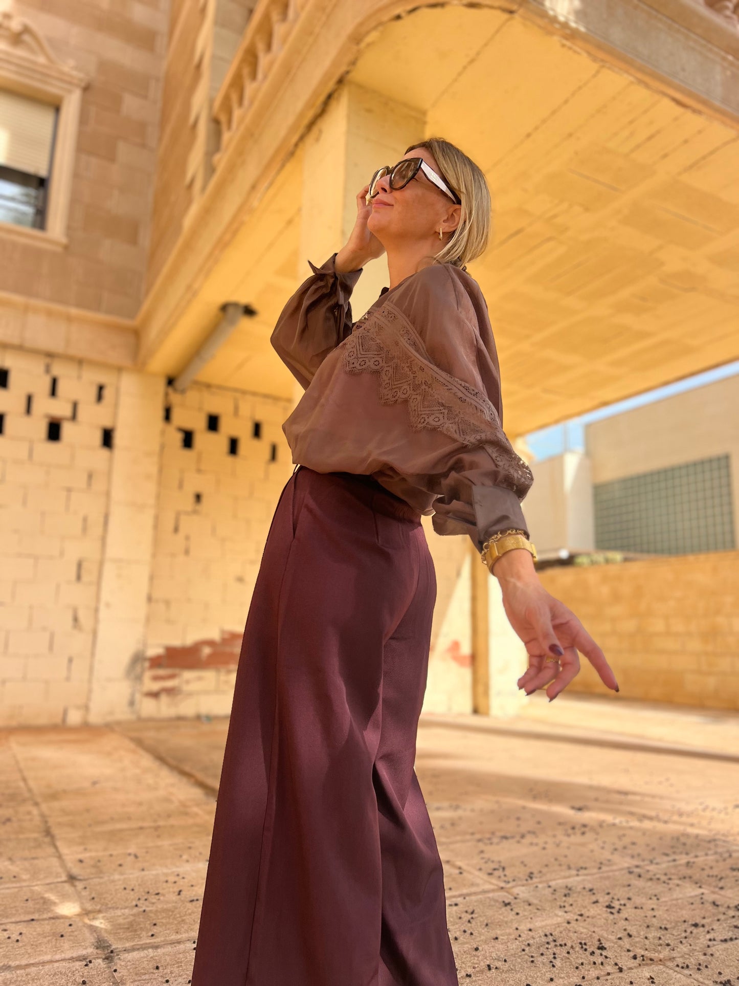 BRUME BLOUSE CHOCOLATE