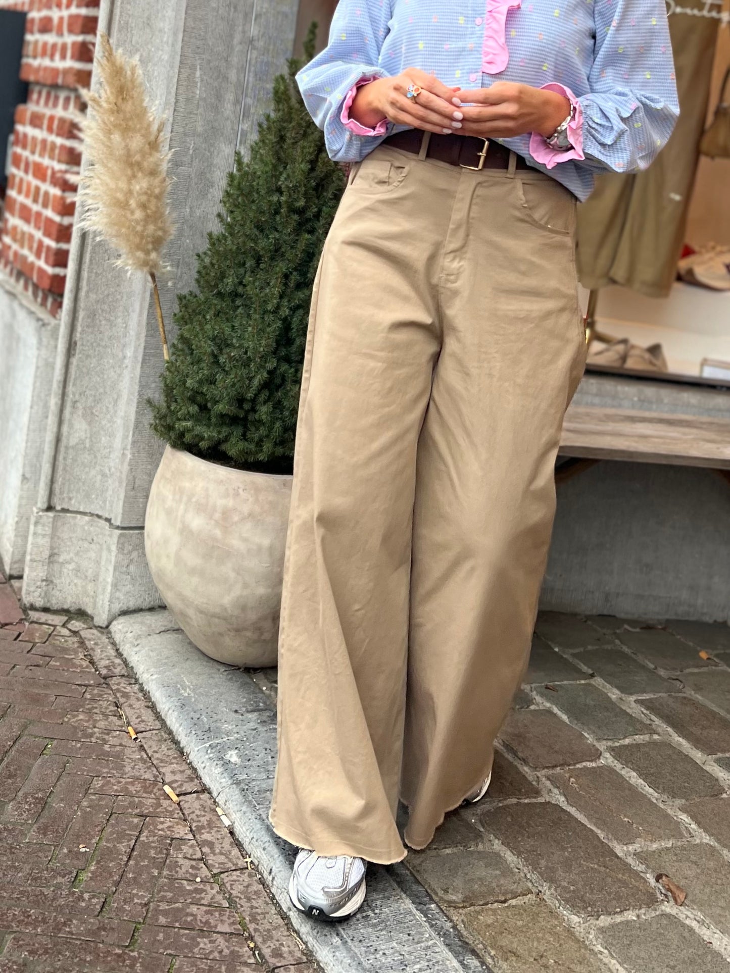 WIDE LEG PANTS CAMEL