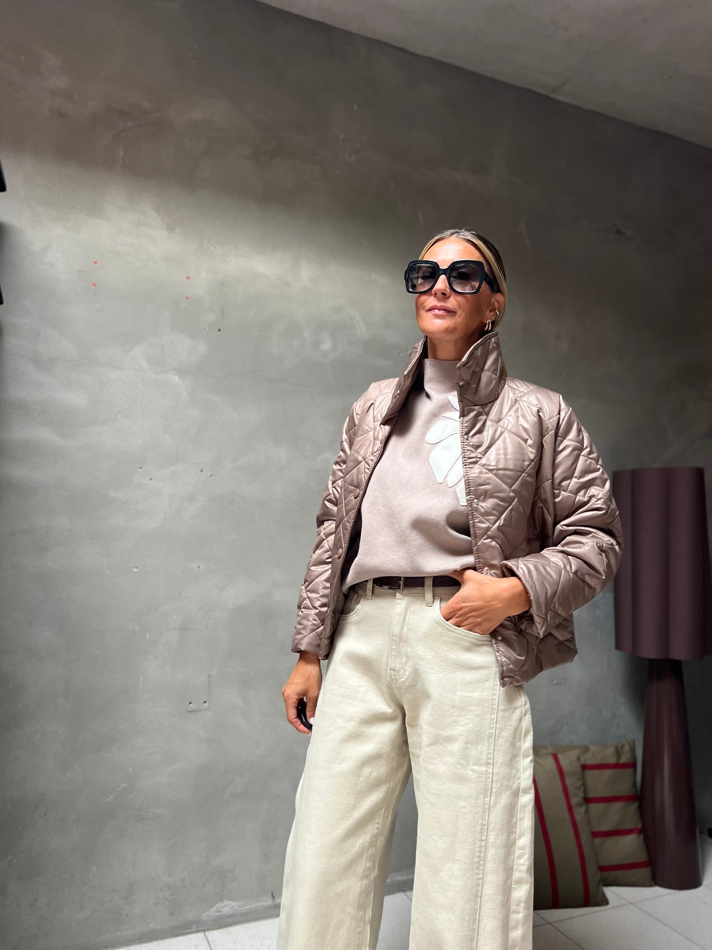 FLEUR ECLAT TOP TAUPE
