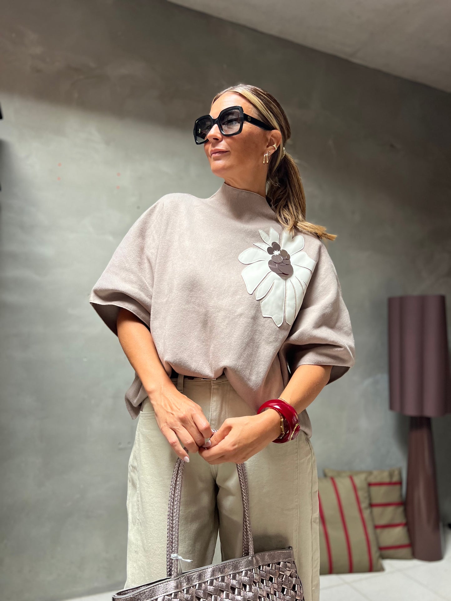 FLEUR ECLAT TOP TAUPE