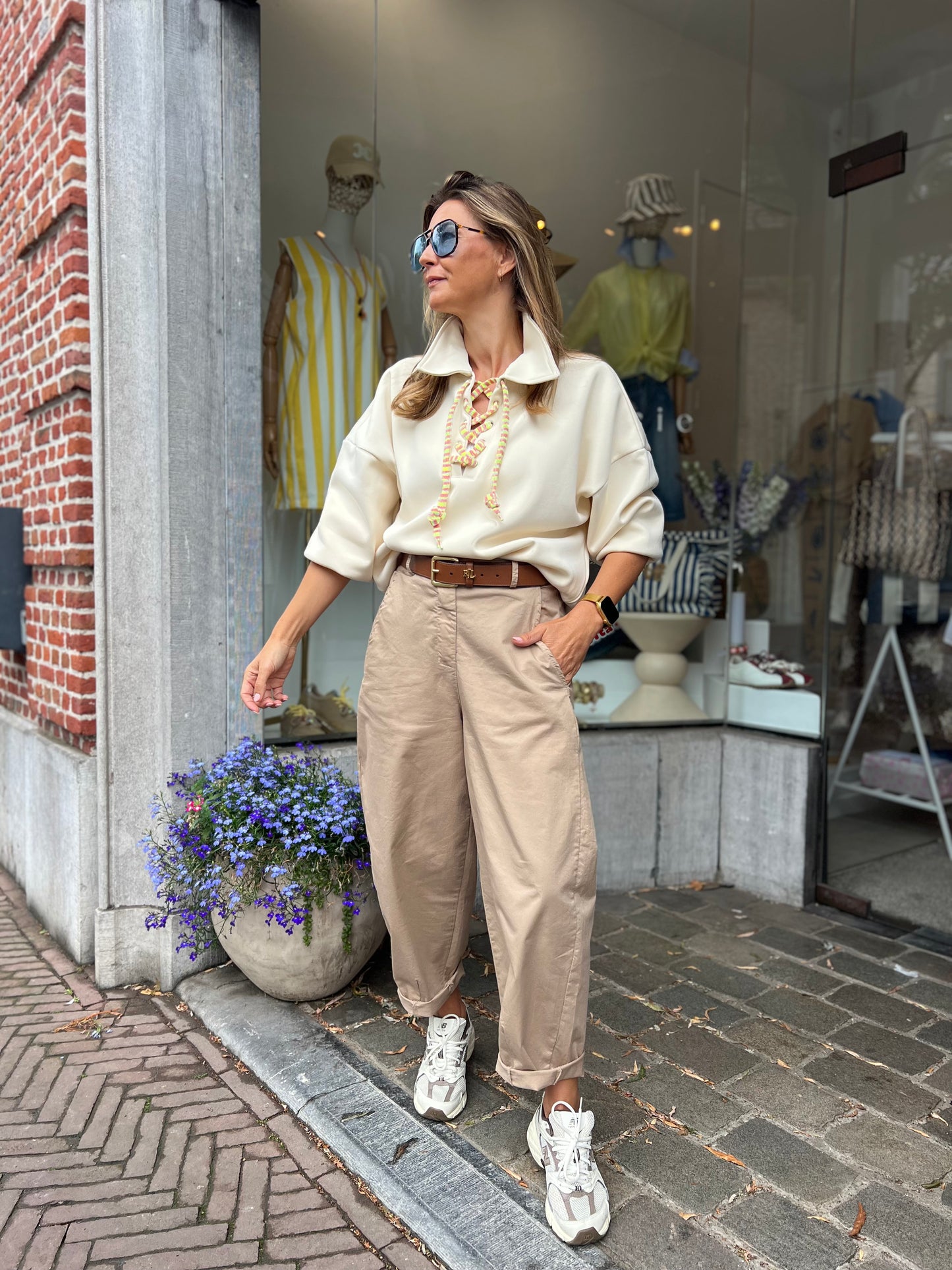 YAZZY BARREL PANTS CAMEL