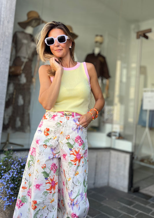 TANKTOP YELLOW/PINK