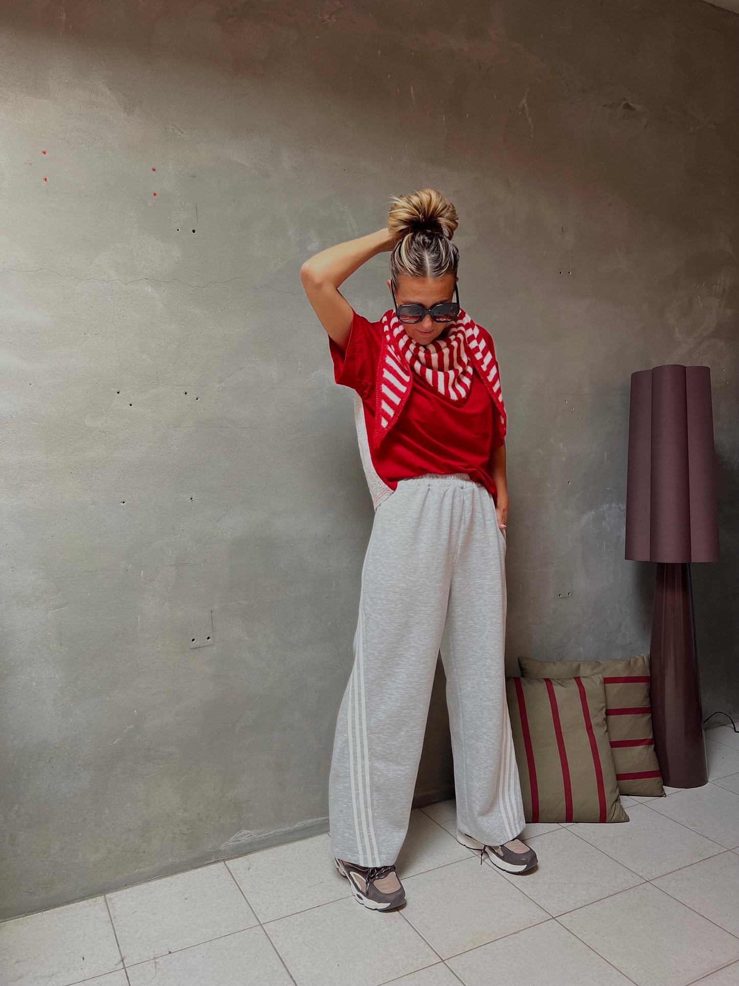 SWEATPANTS GREY/STRIPE